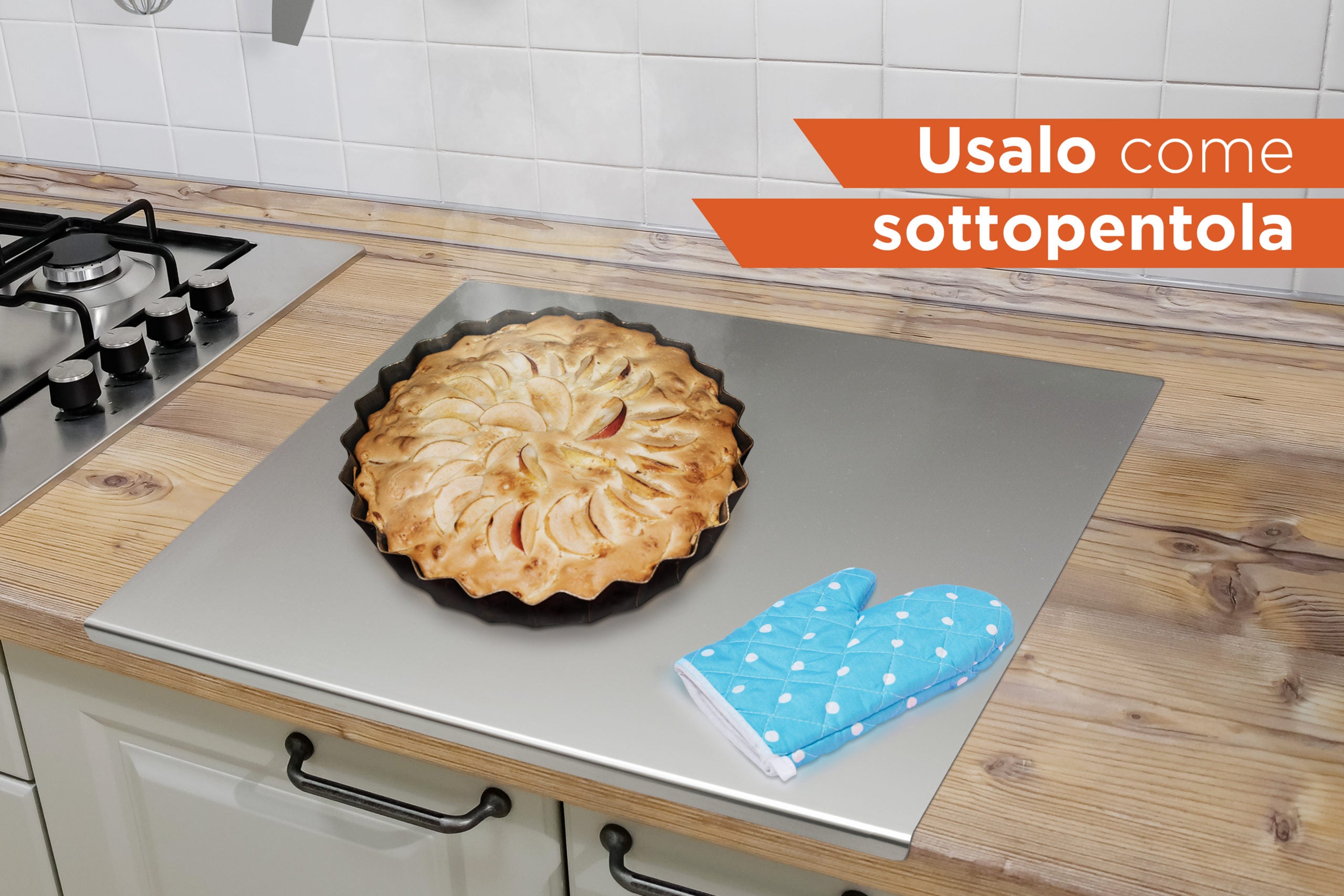 INOXLM Tagliere Spianatoia 60X50 piega 2 cm per impastare Piano da Lavoro in Acciaio Inox per Cucina per Bar per Ristorante per impastare - 4