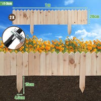 KOTARBAU® Bordure De Parterre En Bois 200 X 10 Cm - Clôture Flexible De Jardin, Rouleau Décoratif Pour Pelouse Et Parterres