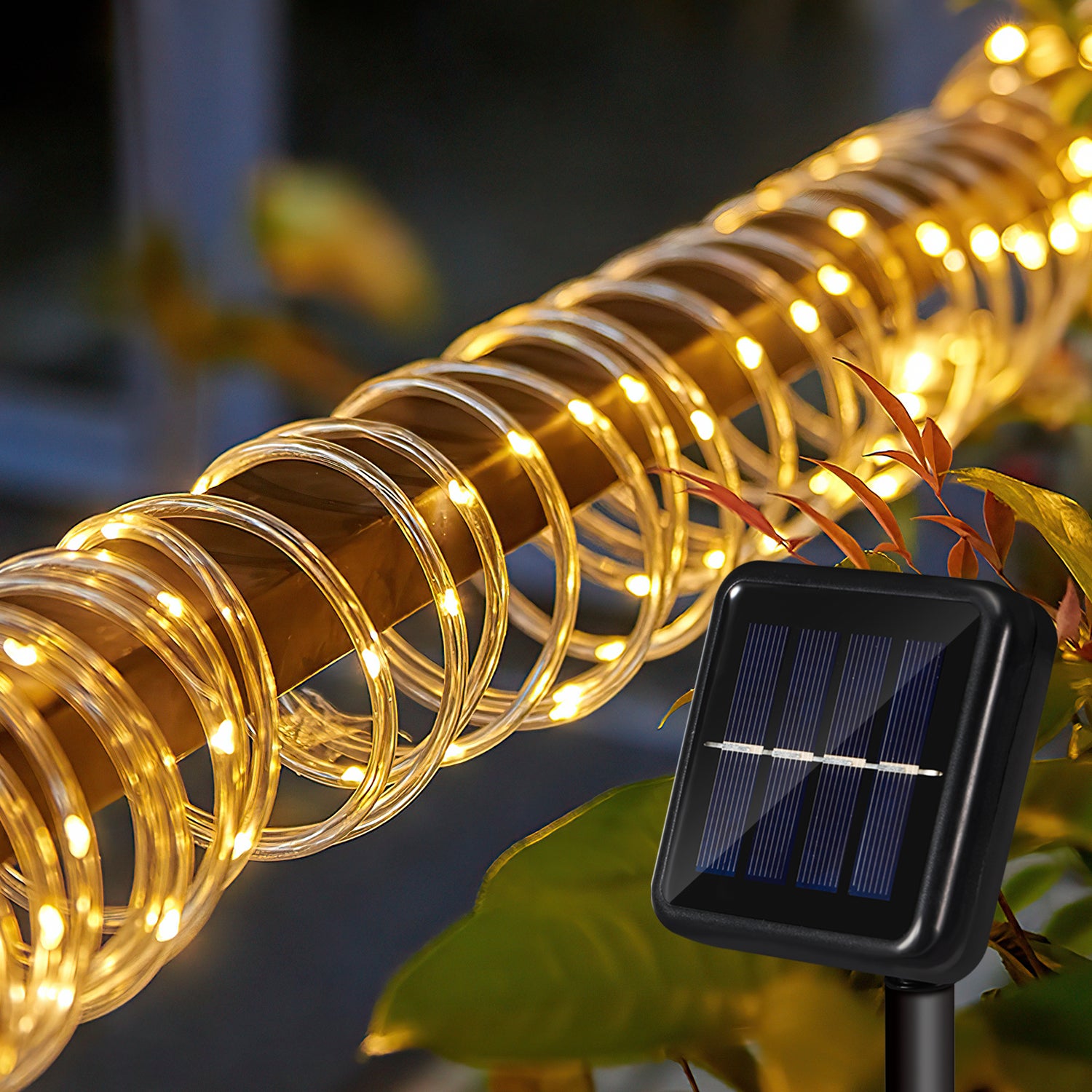 2 Luci Solari per Esterni, Filo Di Rame, 20 M, 200 LED