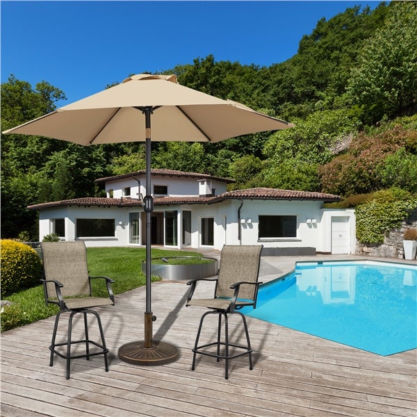 Pied de Parasol Rond de 44,5cm de Diamètre Parasol en Résine de 10 kg Yaheetech - 3