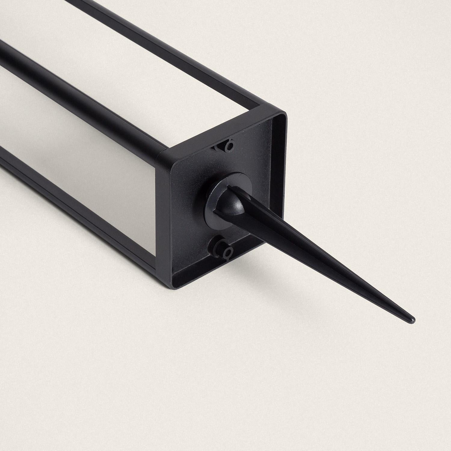 Balise Extérieure sur Pied Solaire 2W 40cm Aluminium avec Détecteur de Mouvement Devah, Noir, Aluminium, IP44, 202lm - 4