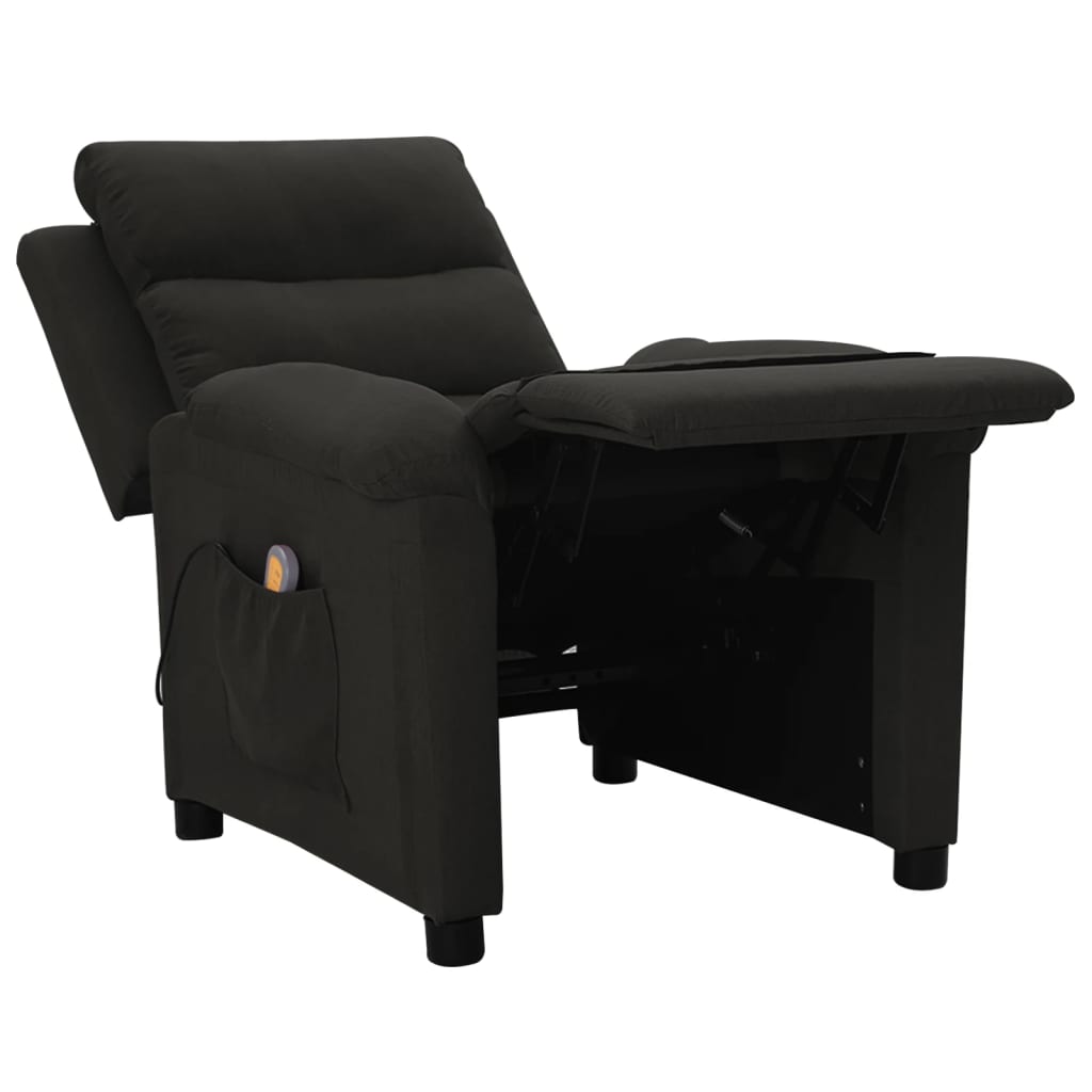 vidaXL Fauteuil de massage Noir Tissu - 7