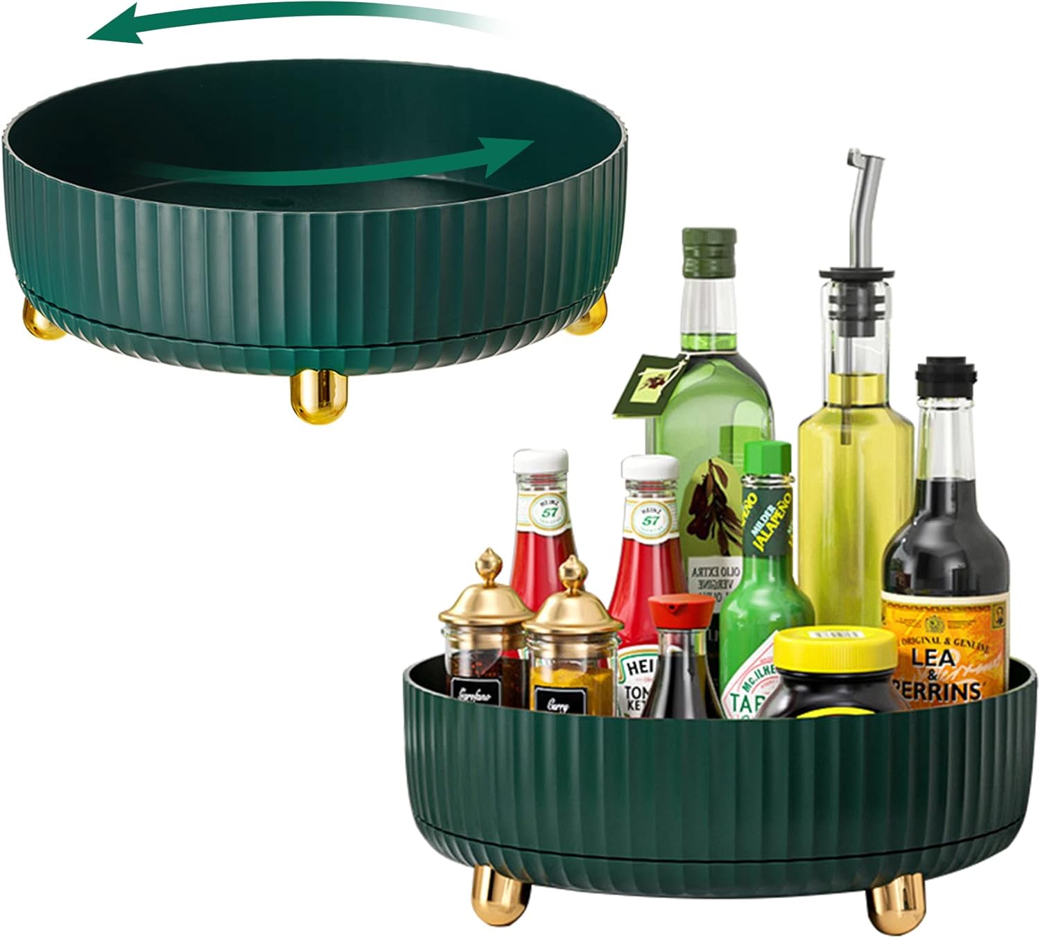 Obrotowy stojak na przyprawy 360°, do przechowywania przypraw w kuchni, obrotowy uchwyt na przyprawy, wielofunkcyjny obrotowy stojak na przyprawy, ku