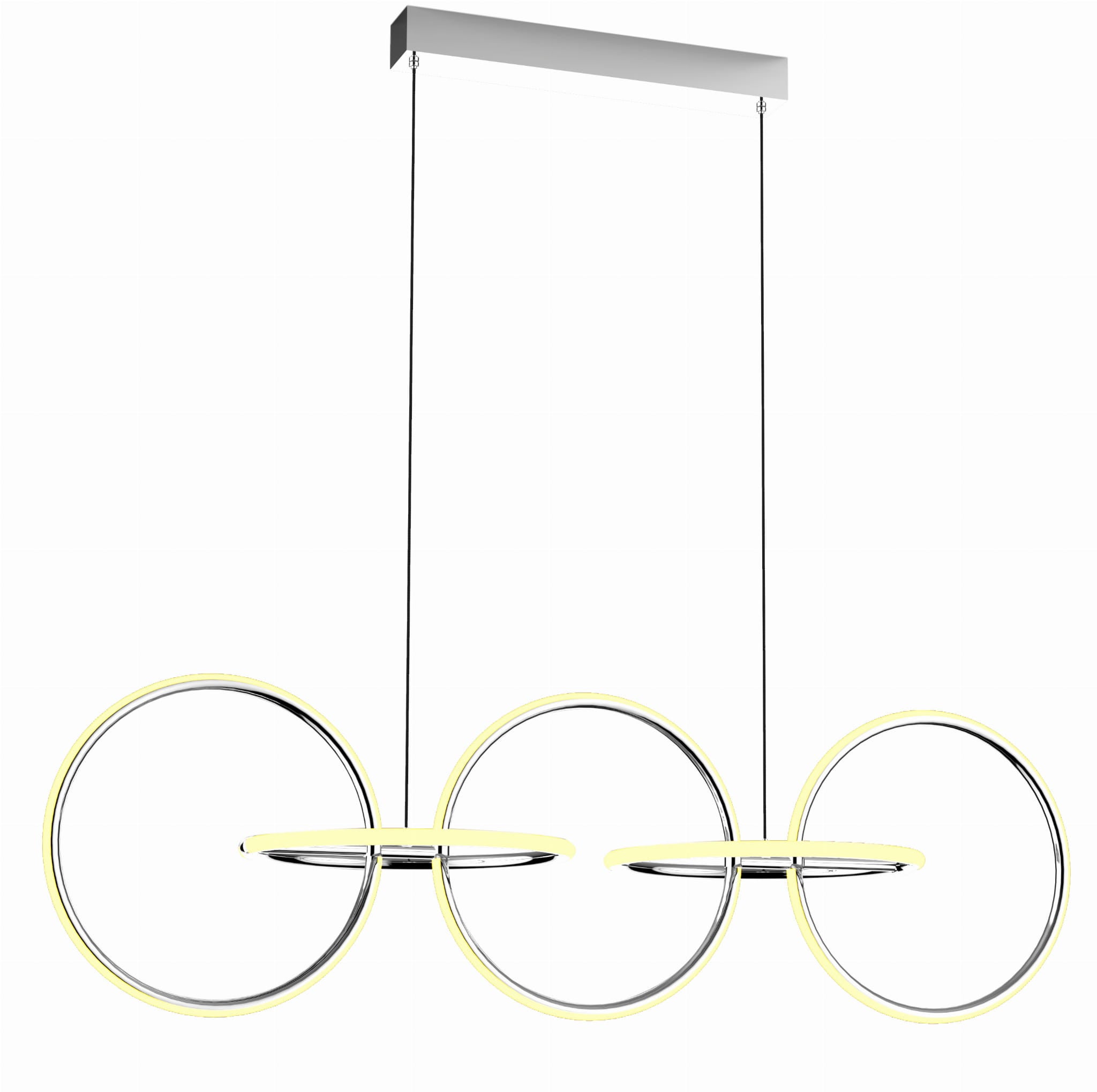 Lampa wisząca Kos LED 60W Neutralna biel 2500lm chromowana-biała wym: 120 x 114 x 35 cm Apeti