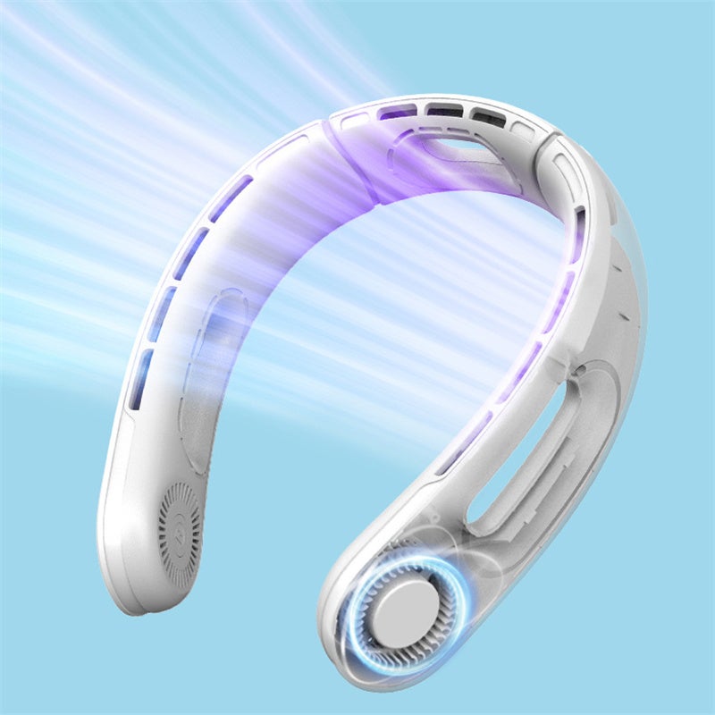 Wentylator na szyję Super Ice Cooling, regulowany i ładowany przez USB | Mini wentylator, bezpieczny i wygodny, do biura, sportu i na zewnątrz