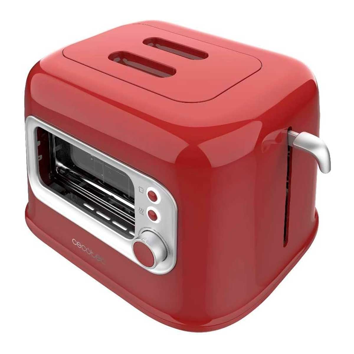 Cecotec Tostador Retrovision 700W Diseño Retro Con Ventana Rojo , Leroy Merlin