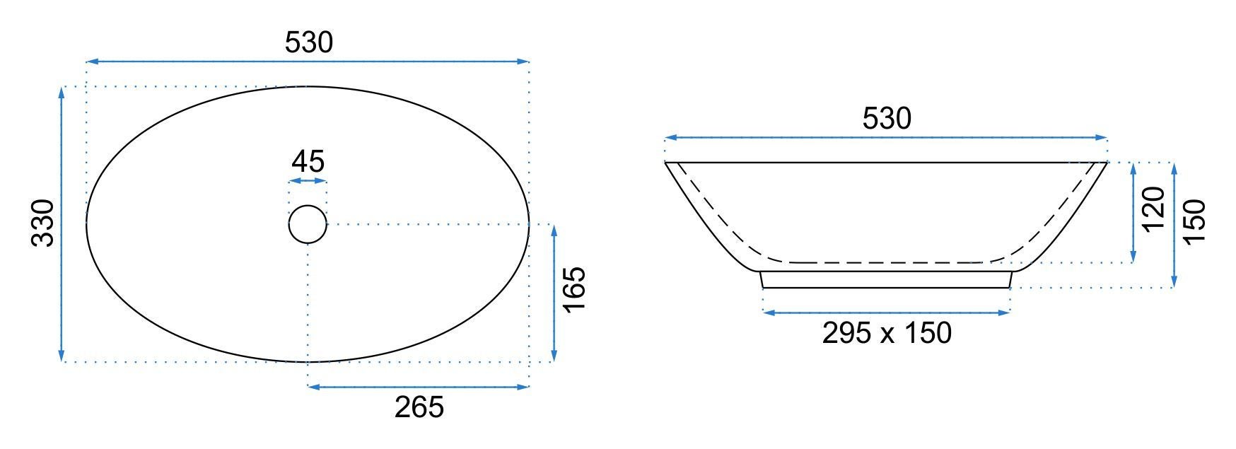 LAVATÓRIO DE APOIO REA PAMELA SHINY AIAX WHITE 53X33X15CM - 9