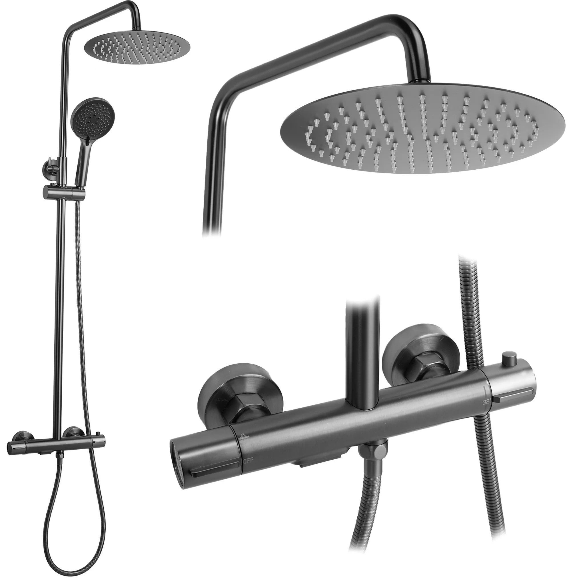 Rea Coloana De Dus Cu Termostat Drop Titan
