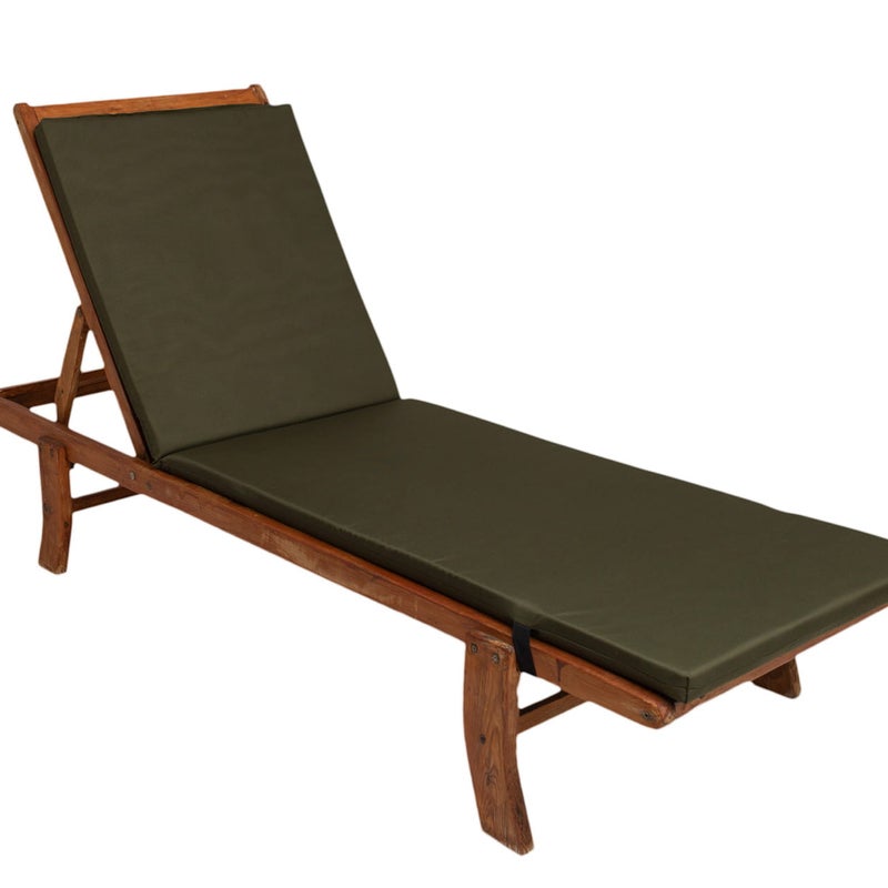 Poduszka ogrodowa na leżak 190x60x4 cm poduszka na leżak jaipur zielona poduszka ogrodowa na krzesło ogrodowe