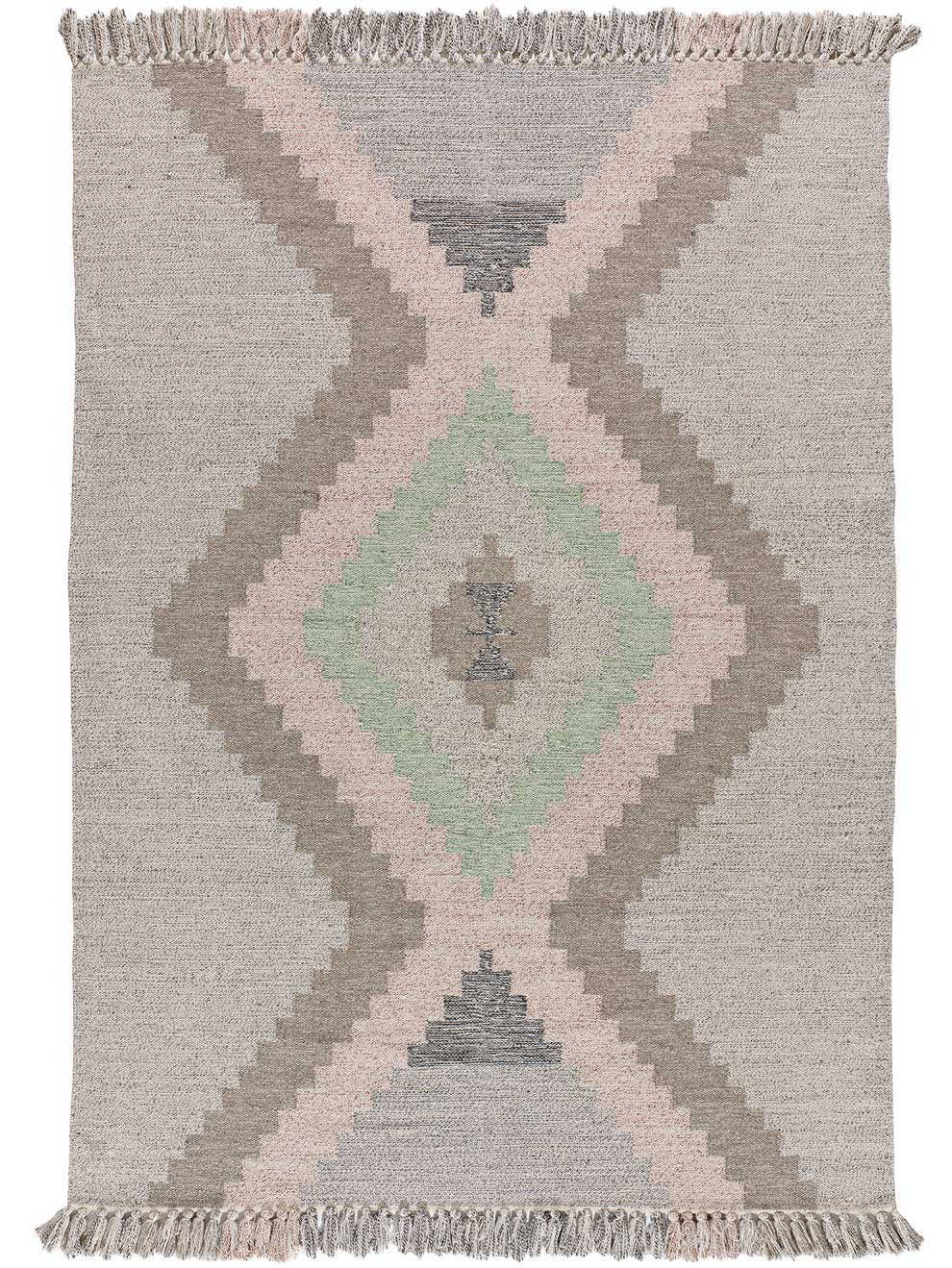 Alfombra interior multicolor rectangular 80 x 120 cm chandia étnico - atticgo