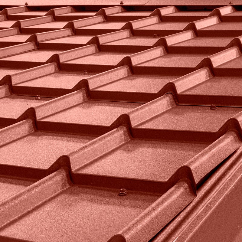 Tôle imitation tuile emboîtable - BACACIER Tuile R Area® | 1178 x 912 mm - 1.00 m² Brun mat - 5