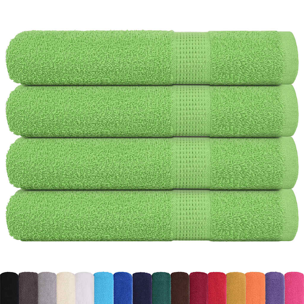 Confezione Da 10 Guanti Da Bagno In Cotone 100% – Verde Mela, 15x21 Cm, 500 G/m², Morbidi E Assorbenti
