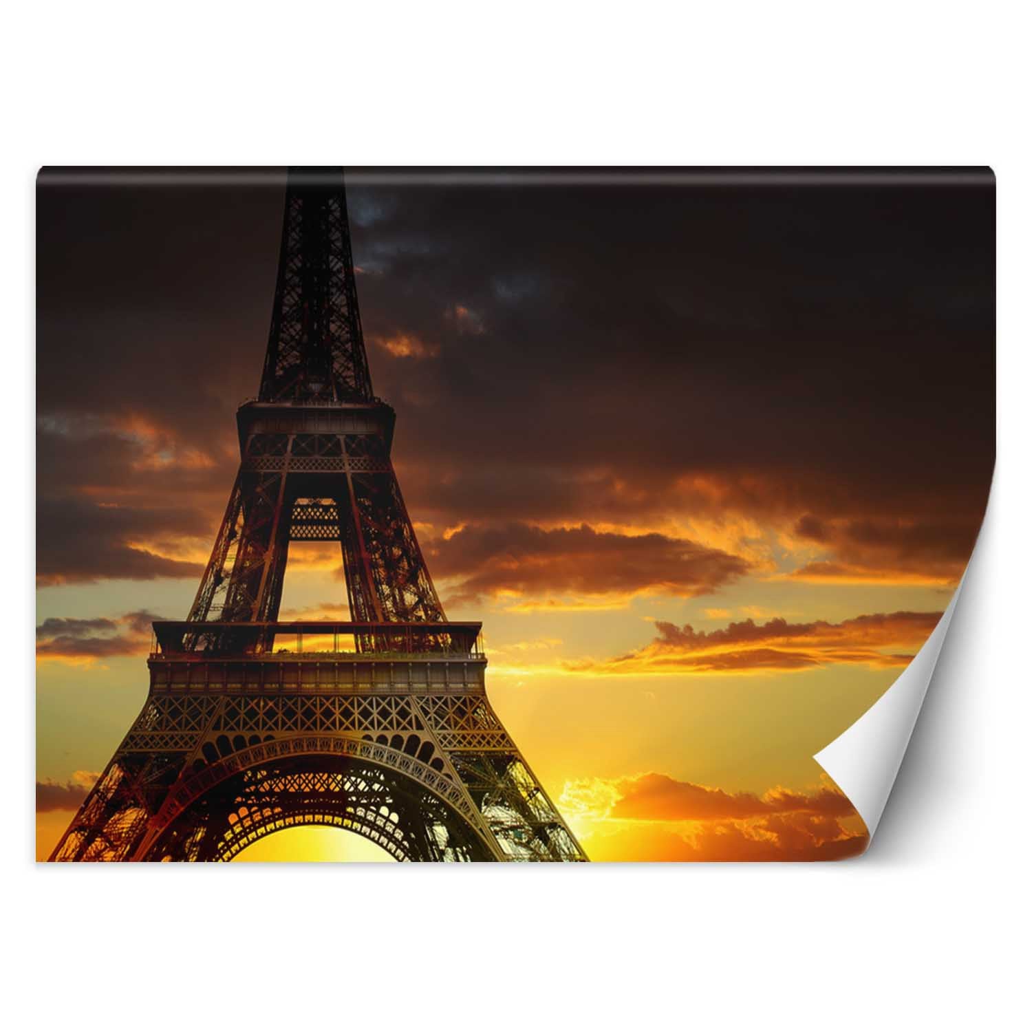 Papier Peint - Eiffel Tower At Sunset 384x260cm - Intissé main image 0