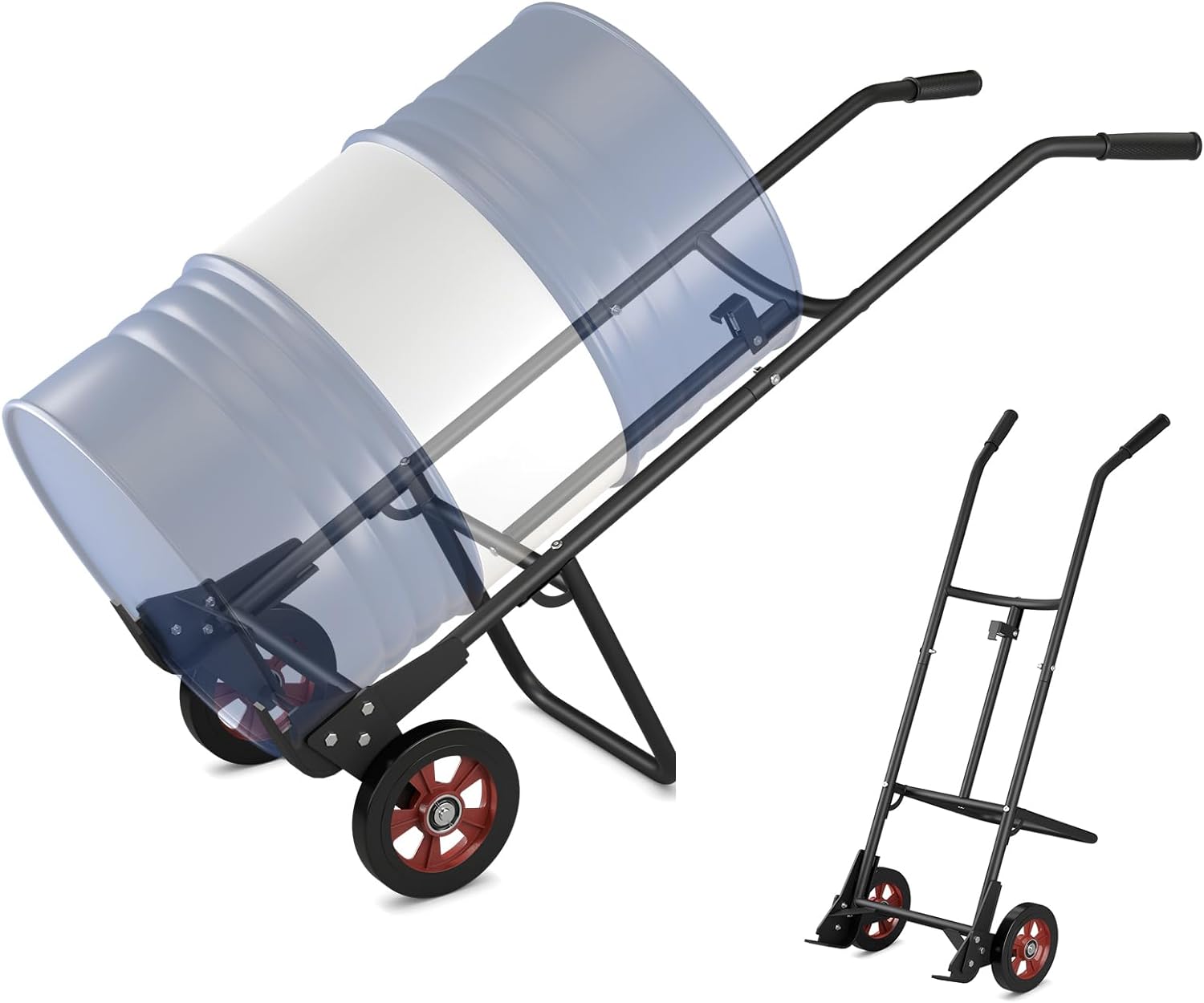 Diable de Transport Métallique avec 2 Roues en Caoutchouc , Chariot de ...