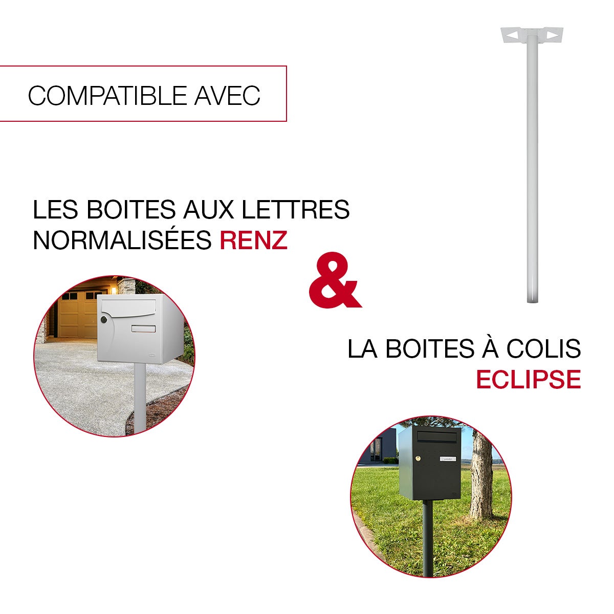 Pied elliptique Blanc crème RAL 9010M - 3
