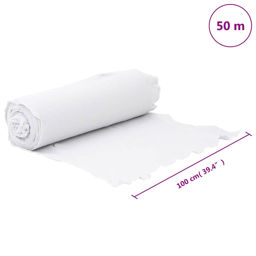 Membrane géotextile en fibre de polyester blanche 1x50 m - 9
