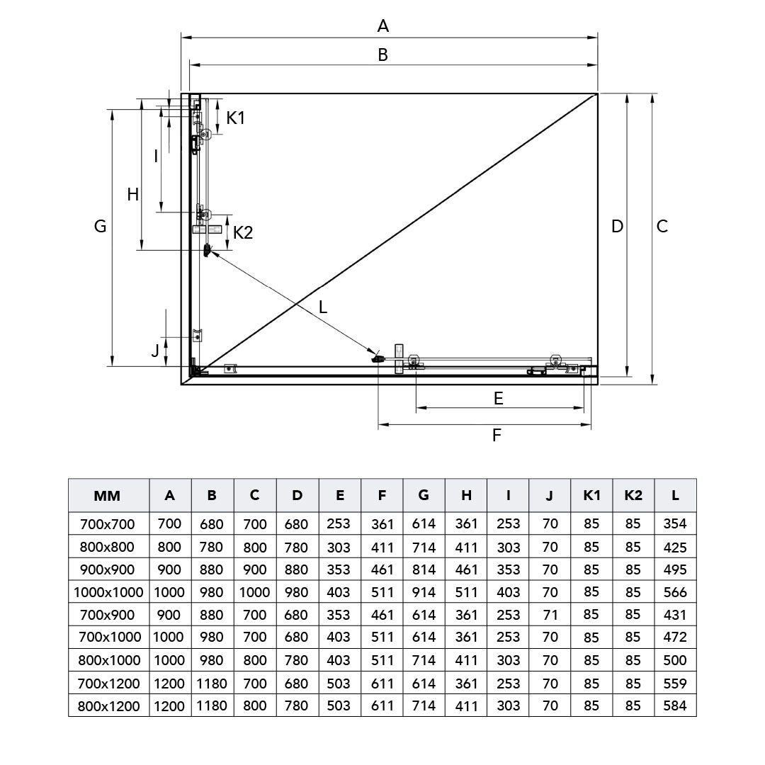Box doccia 70x90 cm angolare cristallo trasparente | Giada - 3