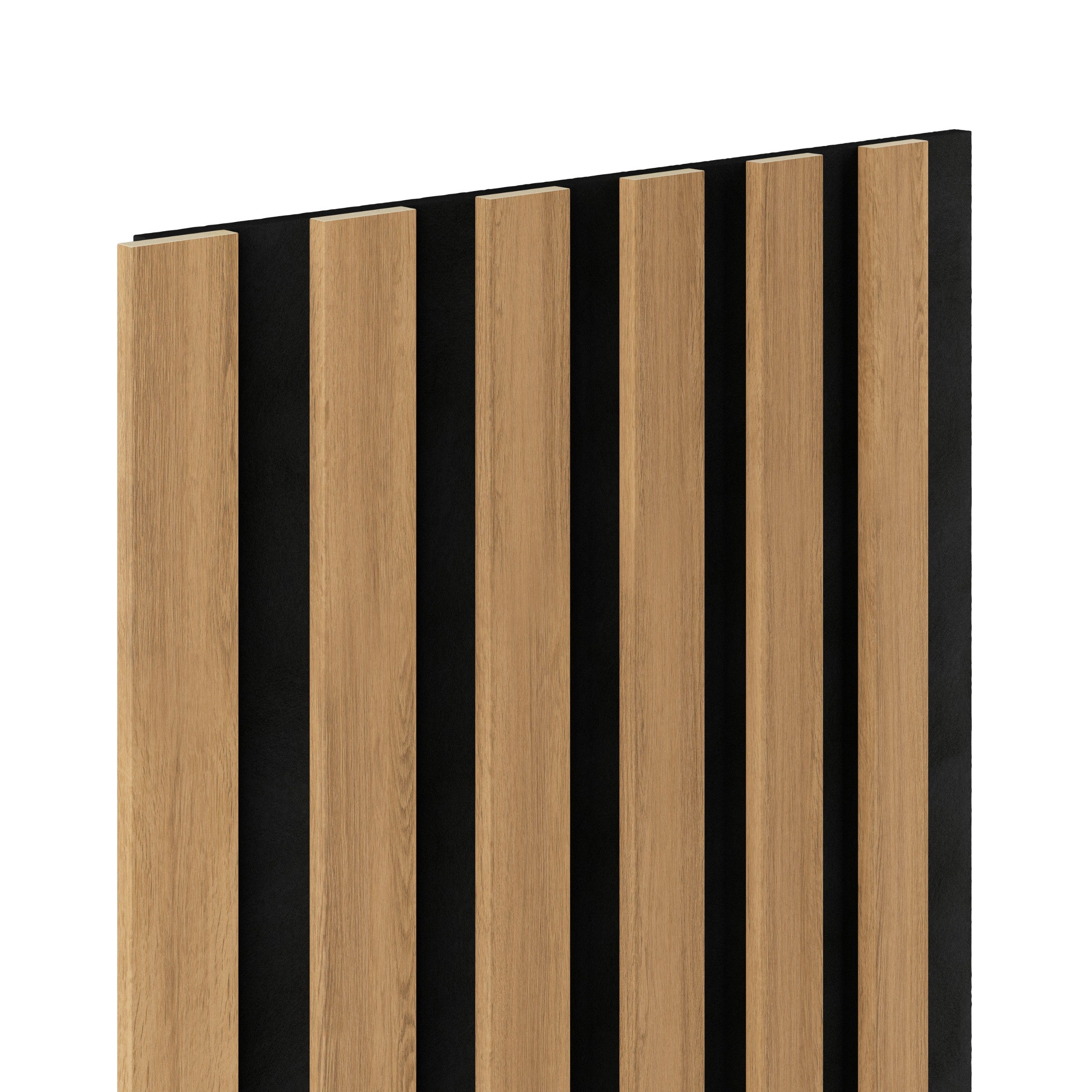 Lamele ścienne na czarnym filcu 6L Marbet Design WOODLINE SLIM 270x30 cm Dąb jasny 1 szt.