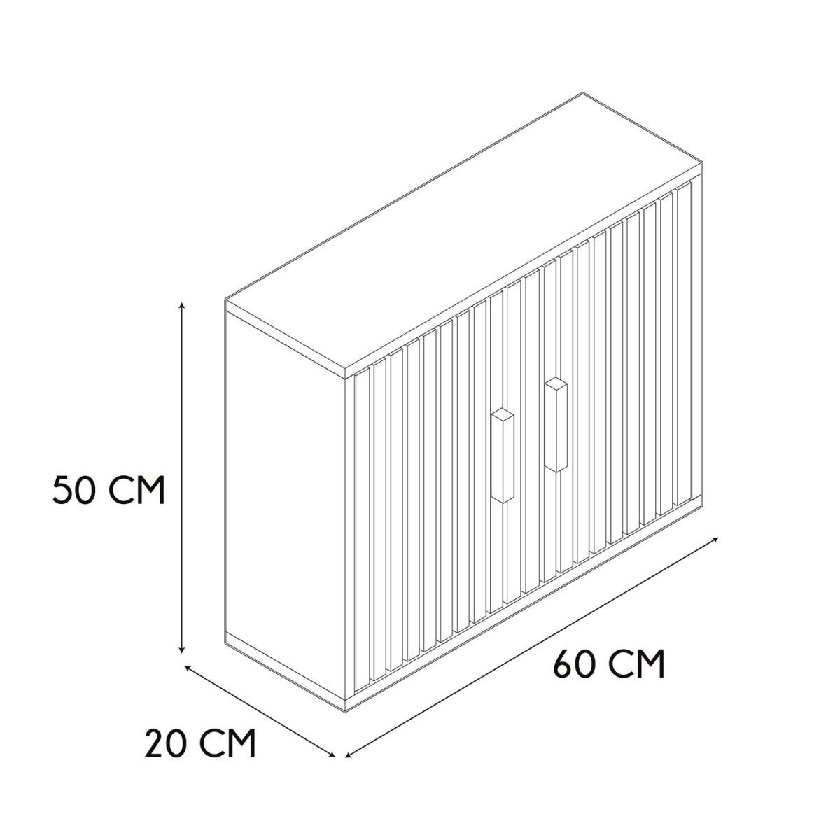 Armoire Murale - Home Deco Factory - Klaus - Marron - H50 X L60 X P20 Cm - 4