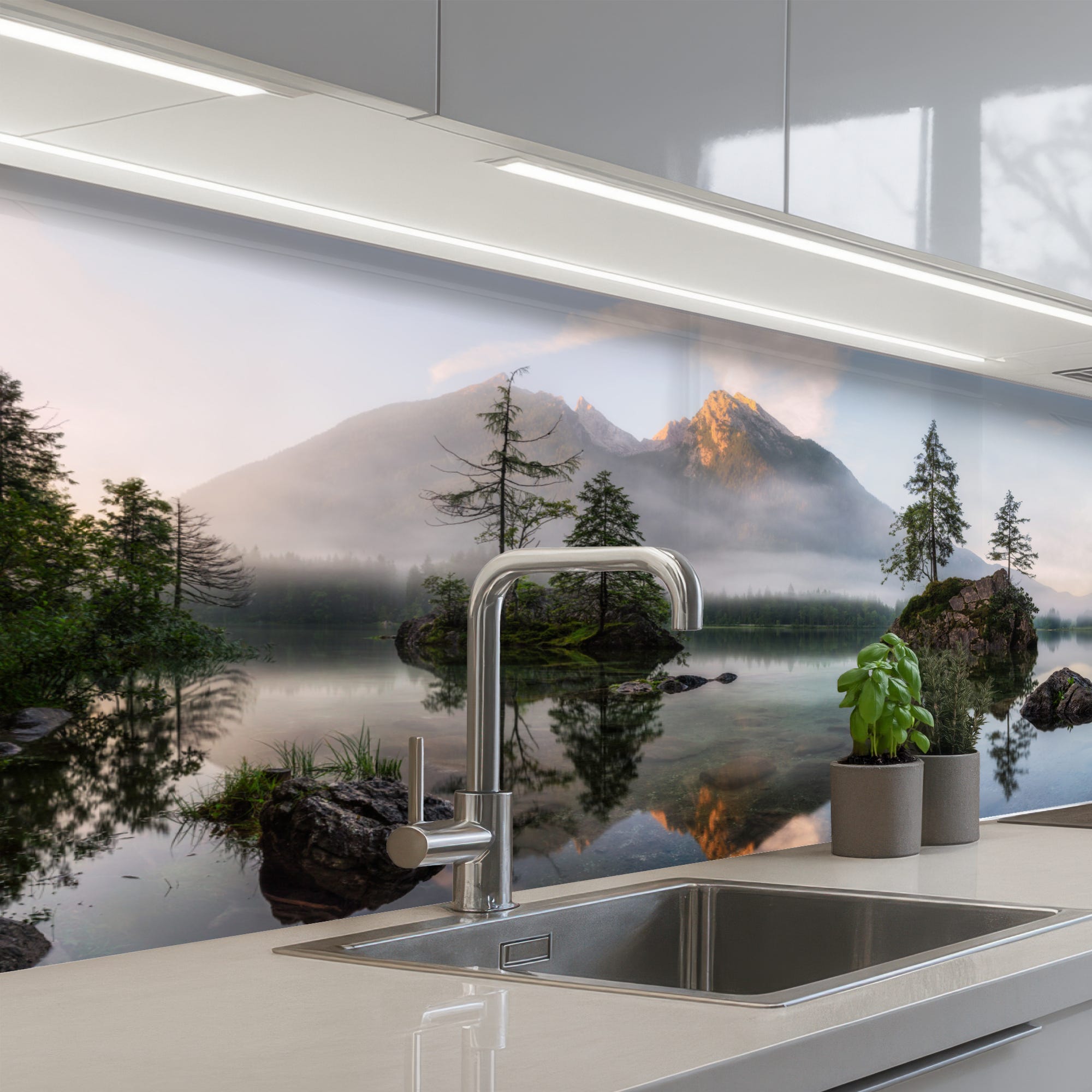 REVETEMENT MURAL DE CUISINE CR DENCE DE CUISINE Eau Paysage revetement-mural-de-cuisine-cr-dence-de-cuisine-eau-paysage