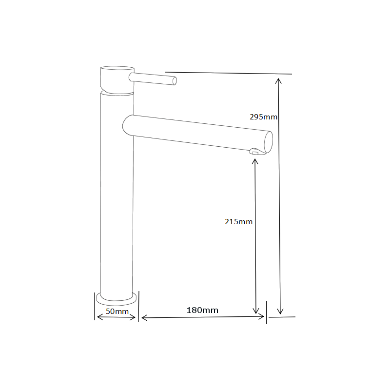 Mexen Elba robinet de lavabo haut, Blanc - 74110-20 - 2
