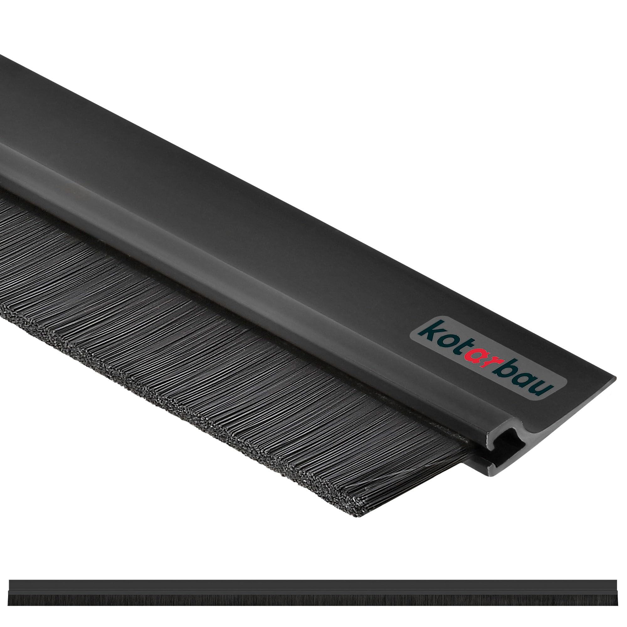KOTARBAU – Paraspifferi Sottoporta In Schiuma Di Polietilene, 95 Cm, Nero, Tagliabile E Anti-freddo