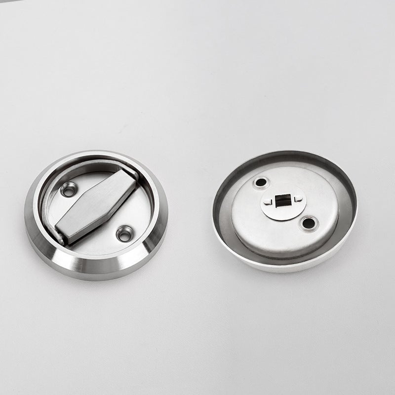 Verrou de porte rond en acier inoxydable 304, pour chambre à coucher, cuisine, salle de bain, buanderie - 5