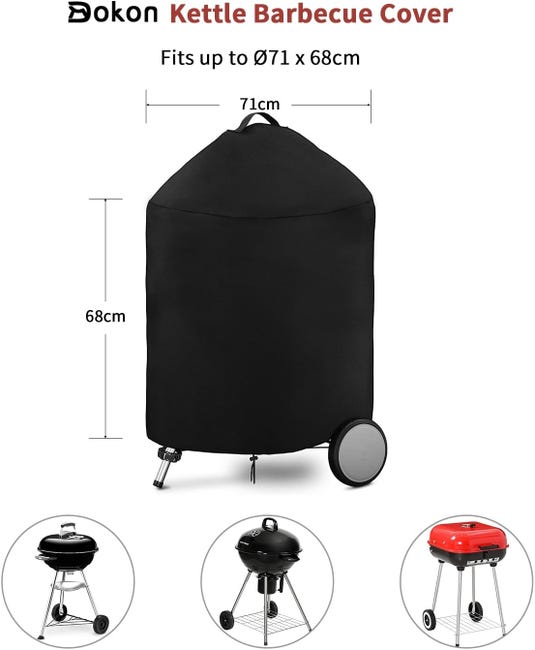 Housse Oxford 420D Housse Barbecue Rond Dokon - Imperméable Oxford 420D - Noir Bache De Protection Exterieur Housse Oxford 420D Housse Barbecue Rond Dokon - Imperméable Oxford 420D - Noir Bache De Protection Exterieur