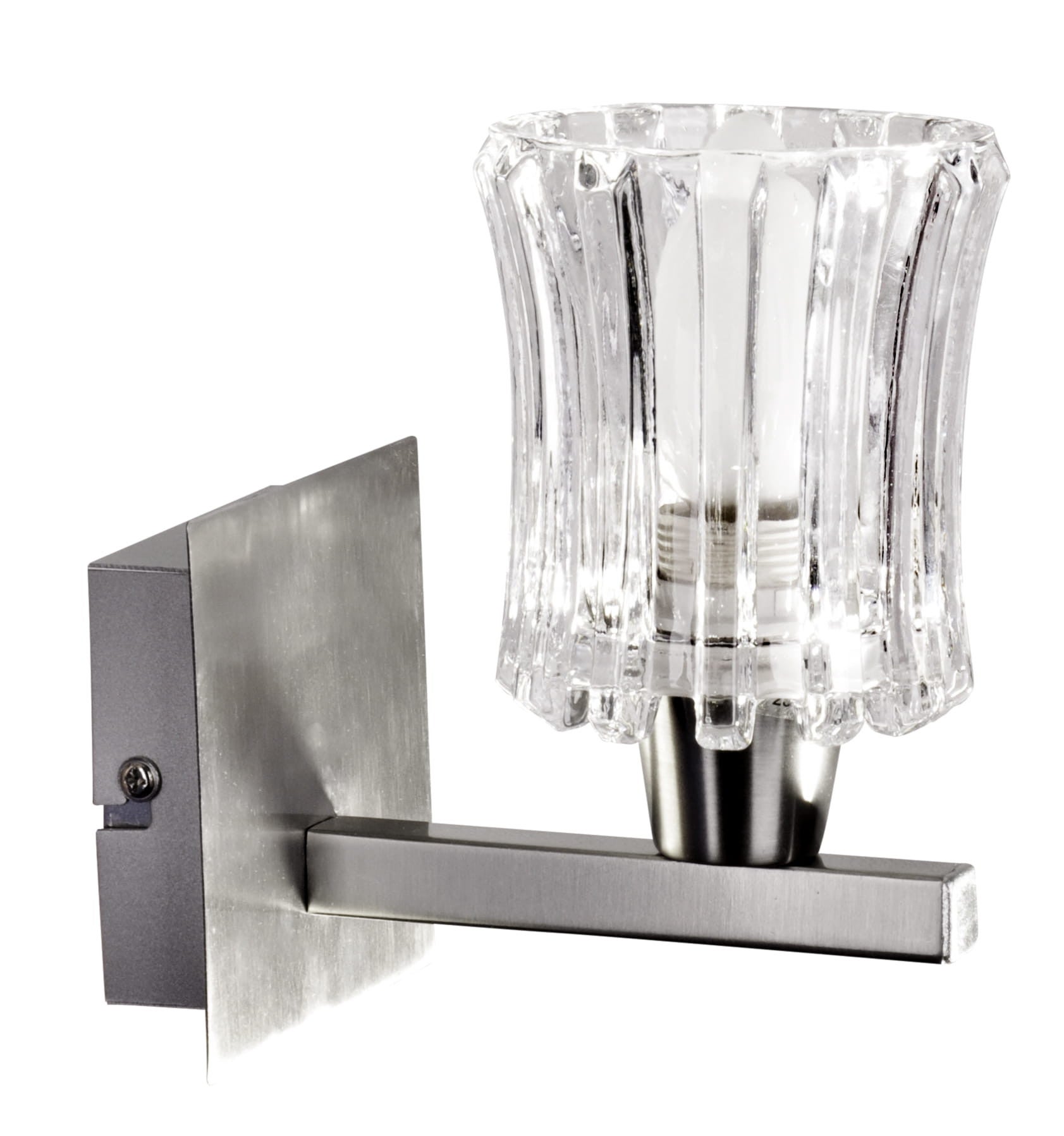 Kinkiet ścienny Ibiza srebrno-przezroczysty 1xE14x40W wym: 15 x 10 x 15 cm kryształ IP20 Candellux
