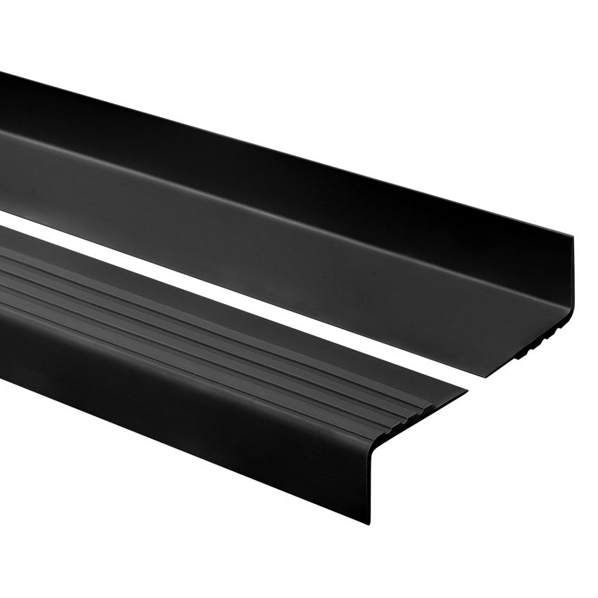 Profil schodowy 30x27 mm PVC na krawędzie stopni, antypoślizgowy - 150 cm, czarny