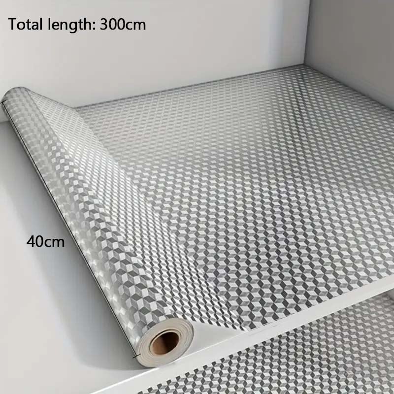 1 rotolo pellicola alluminio cucina resistente al calore - adesivo impermeabile e antiolio per credenza, cassetto -facile da pulire, moderno, durevole - 2