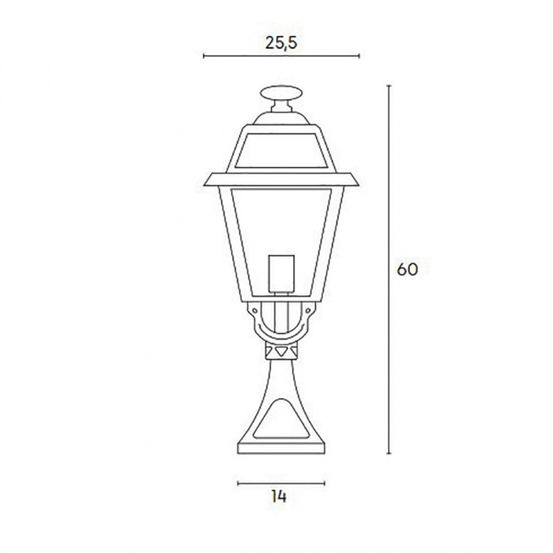 Lampada terra classica sovil illuminazione elegance 858 e27 led alluminio lanterna - 4