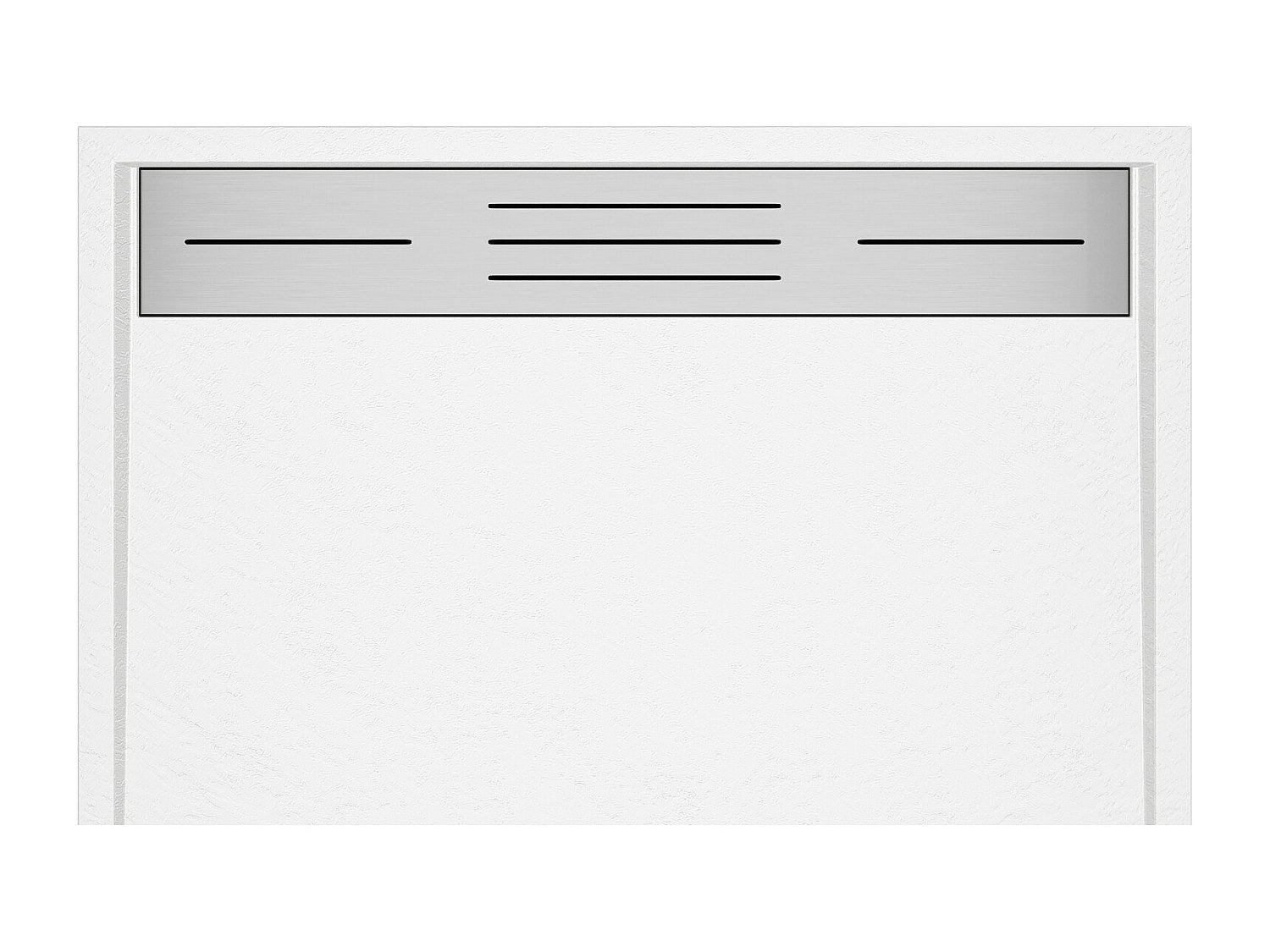 Receveur de douche extra plat à poser ou à encastrer recoupable en résine SMC avec siphon - Blanc - 160 x 90 cm - LYROSA - 3