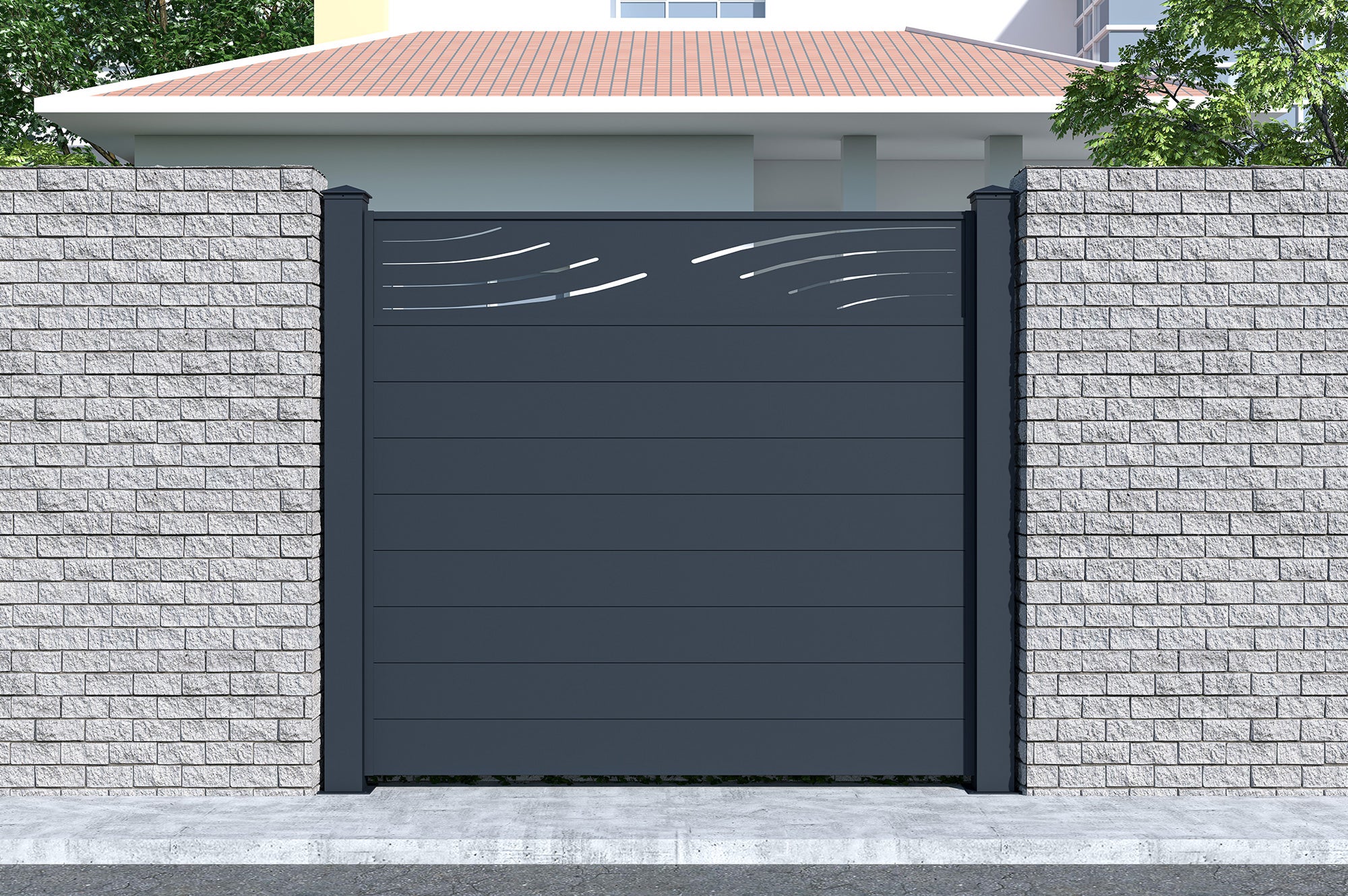 Ogrodzenie aluminiowe VELETA 190H170 Szary