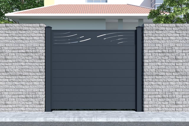 Kit clôture aluminium semi-ajourée VELETA – H.170 cm – L.1,90 m – kit complet