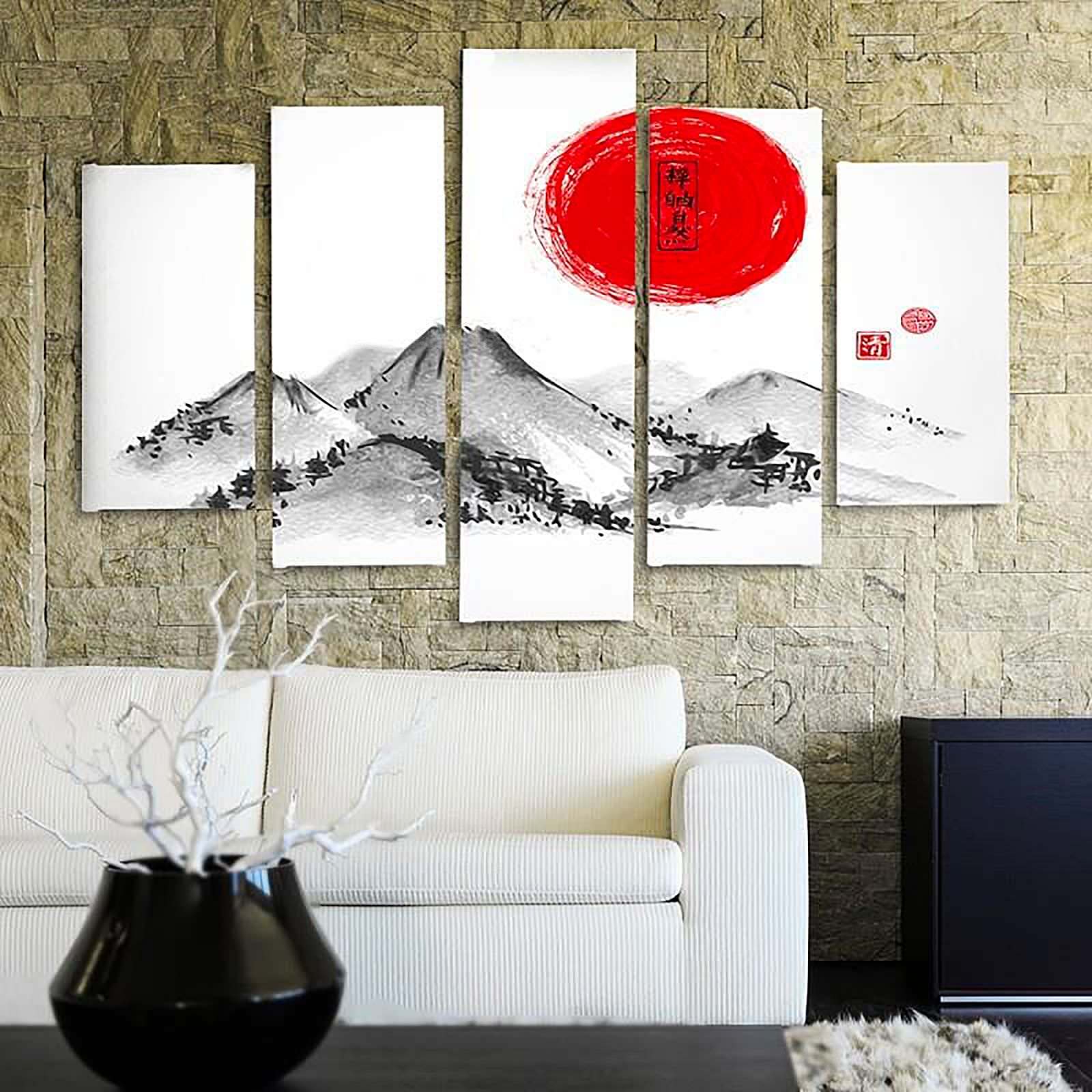 Tableau paysage japon 3 - 100 x 70 cm - 5