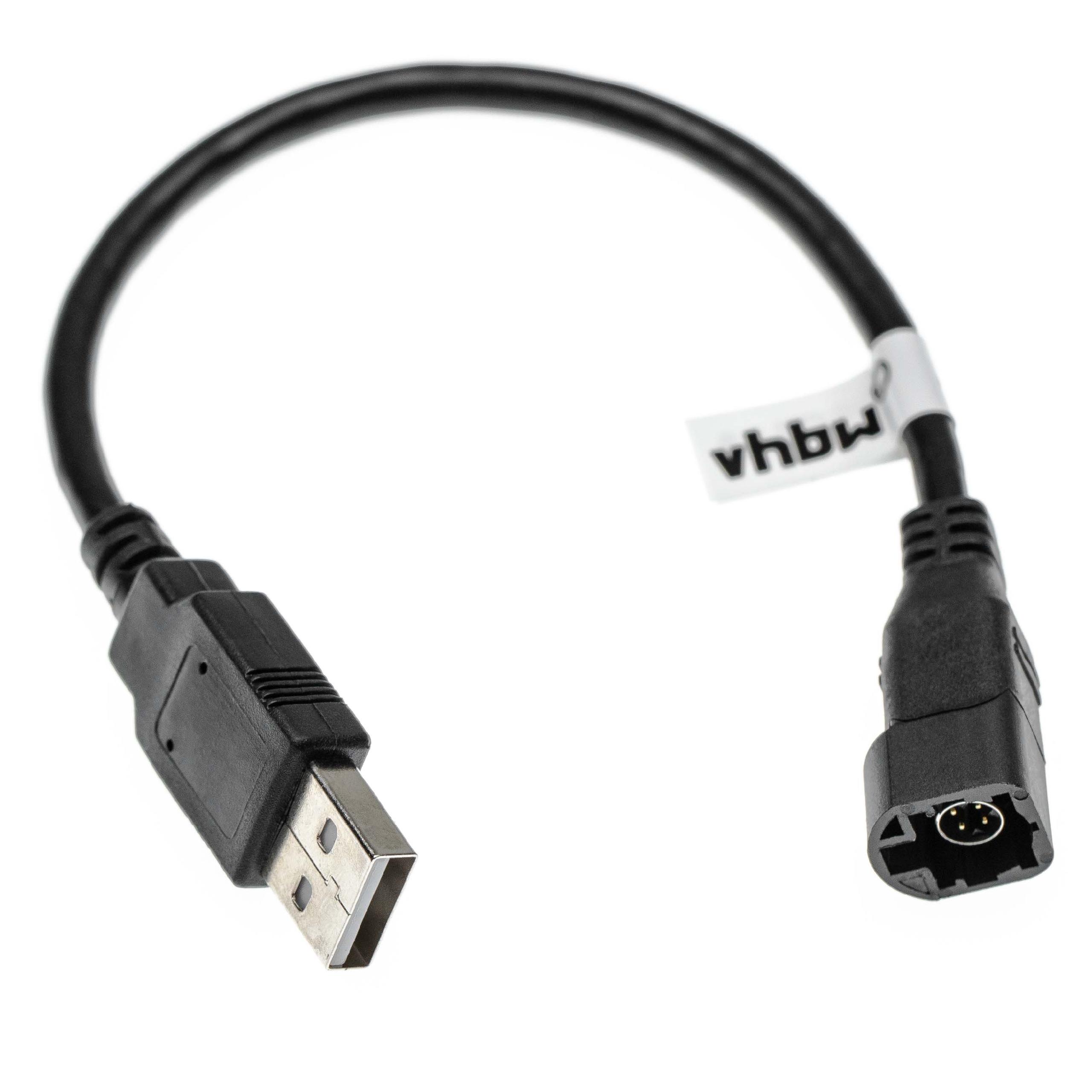 vhbw Adaptateur pour autoradio compatible avec VW Amarok (2010+), Beetle (2011+) autos, véhicules - 4 broches avec prise USB - 4