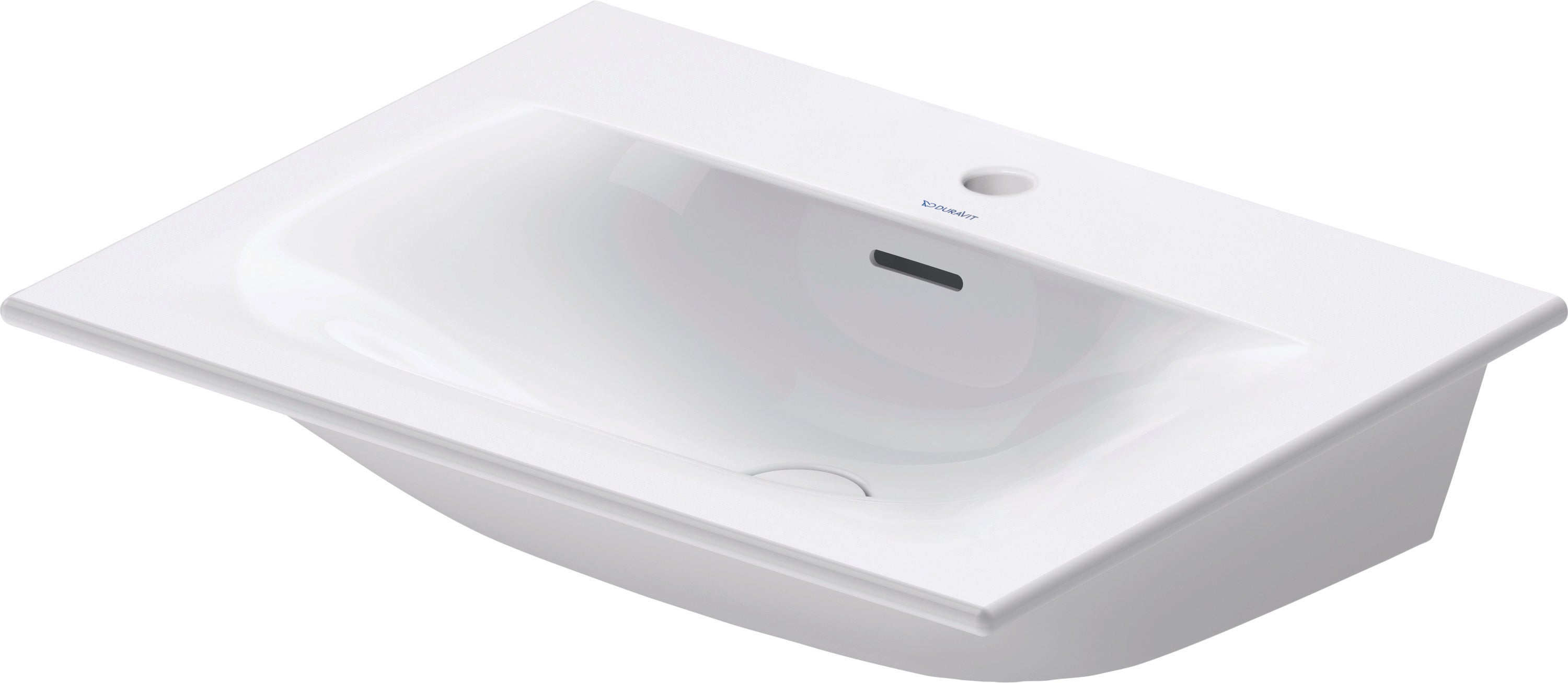 Duravit Lave-mains Viu 234463, 630 mm, avec trop-plein, avec table de robinetterie, 1 trou de robinet, 2344630000, Farbe: Blanc - 2