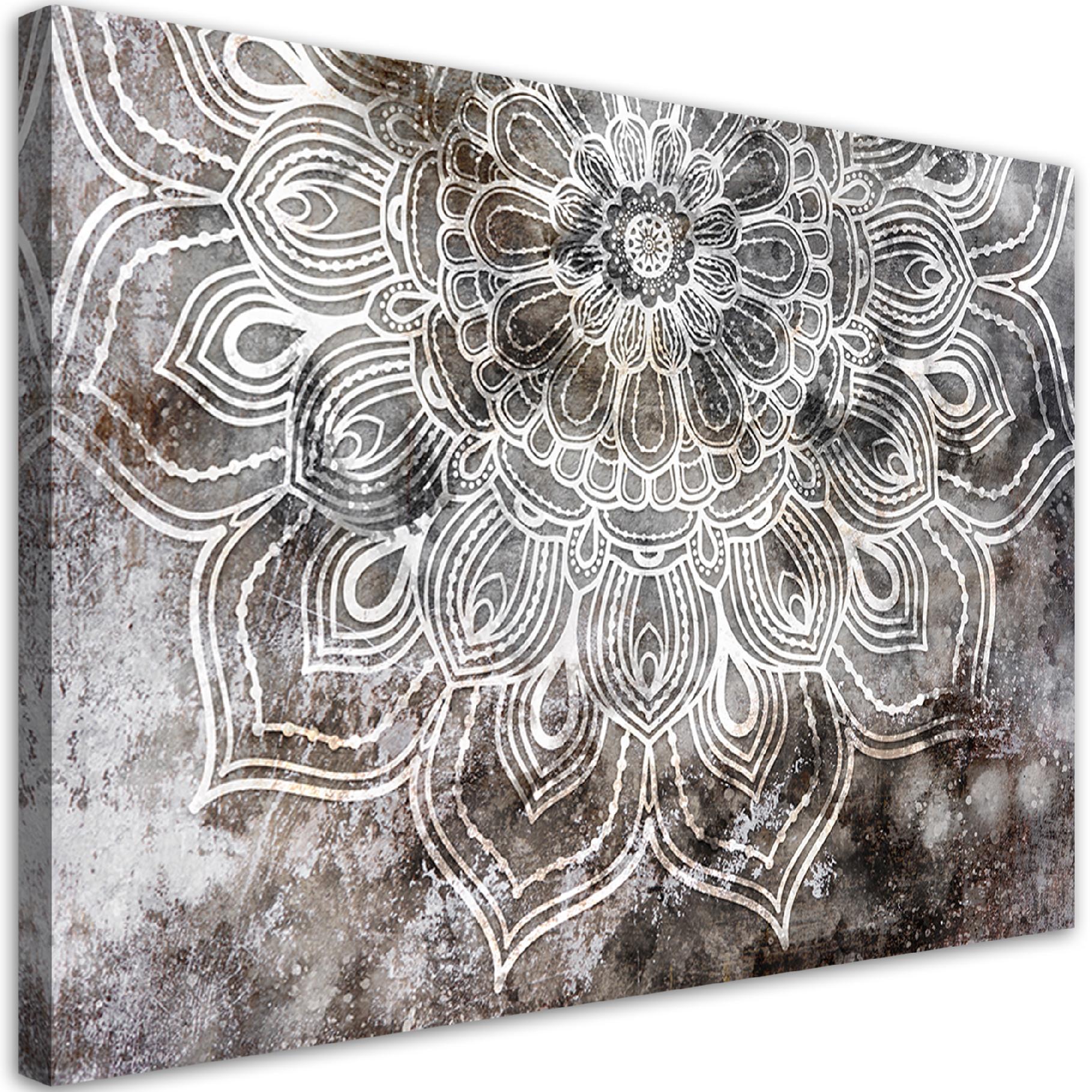 Obraz na płótnie, Abstrakcyjna mandala 100x70