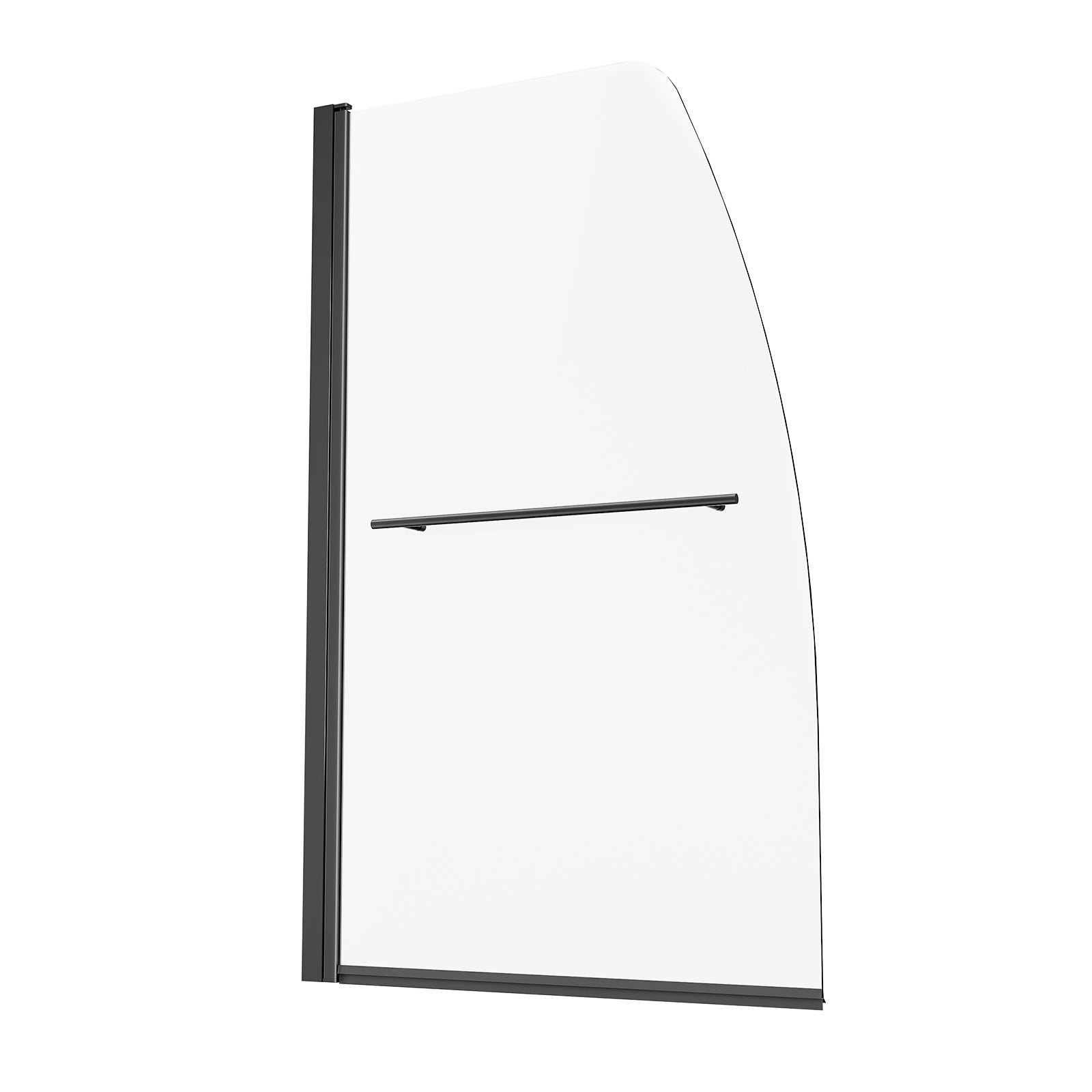 Bezramowe drzwi prysznicowe do wanny, obrotowe, półszklane drzwi prysznicowe 864x1397mm VEVOR