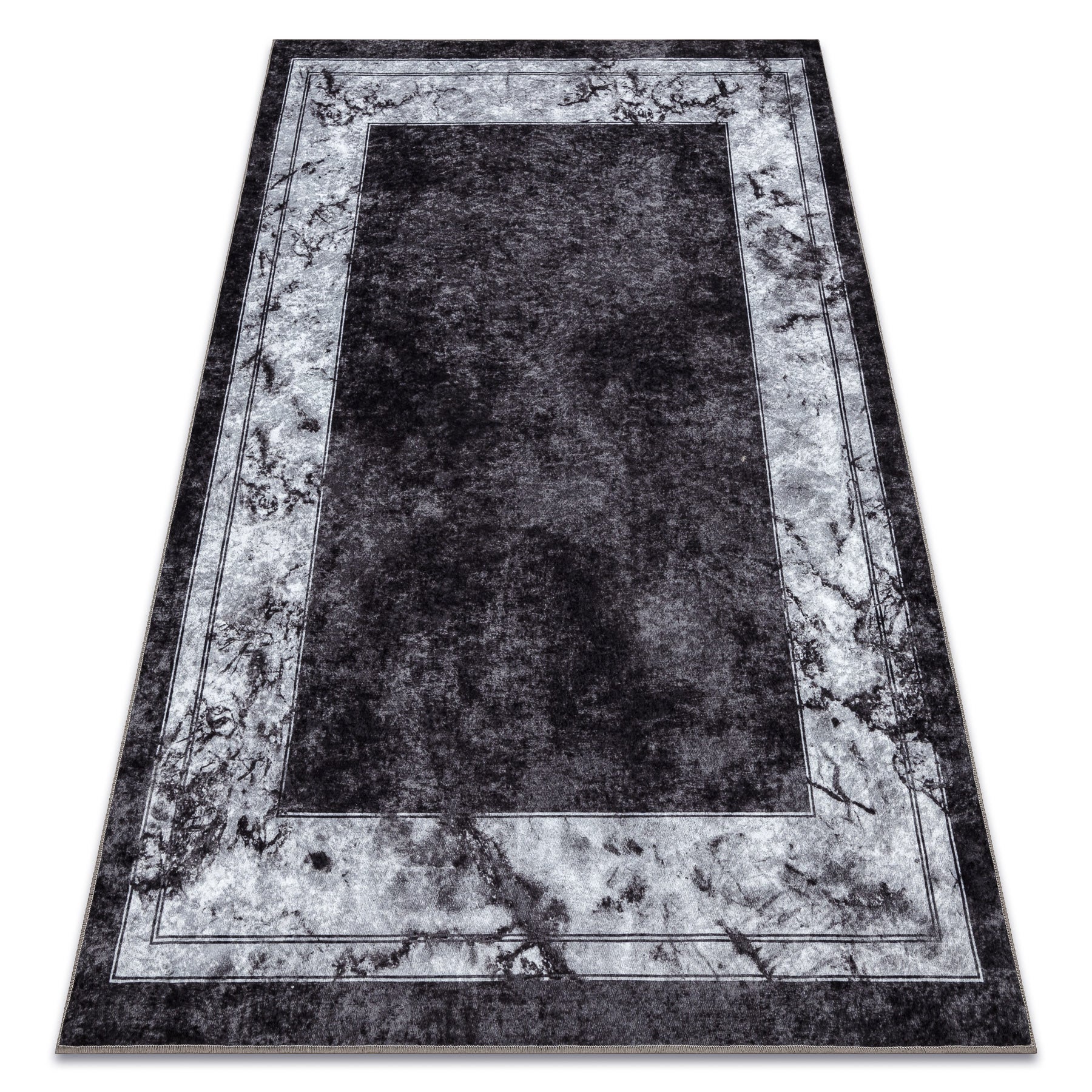 Dywan do prania MIRO 51813.805 Ramka, marmur antypoślizgowy - krem / szary 120x170 cm