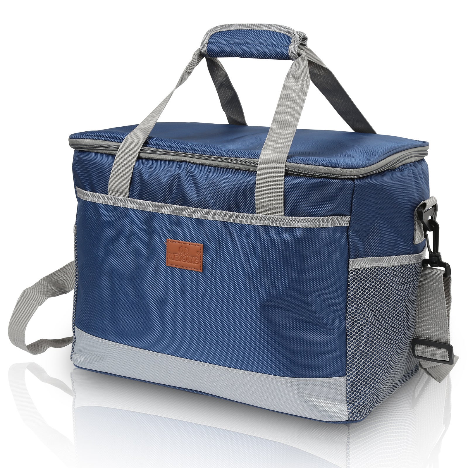 Torba Isotherme 33L - Niedopuszczalna torebka na lunch - składana - duża pojemność do pracy, podróży, plaży, piknik, kempingu - niebieski