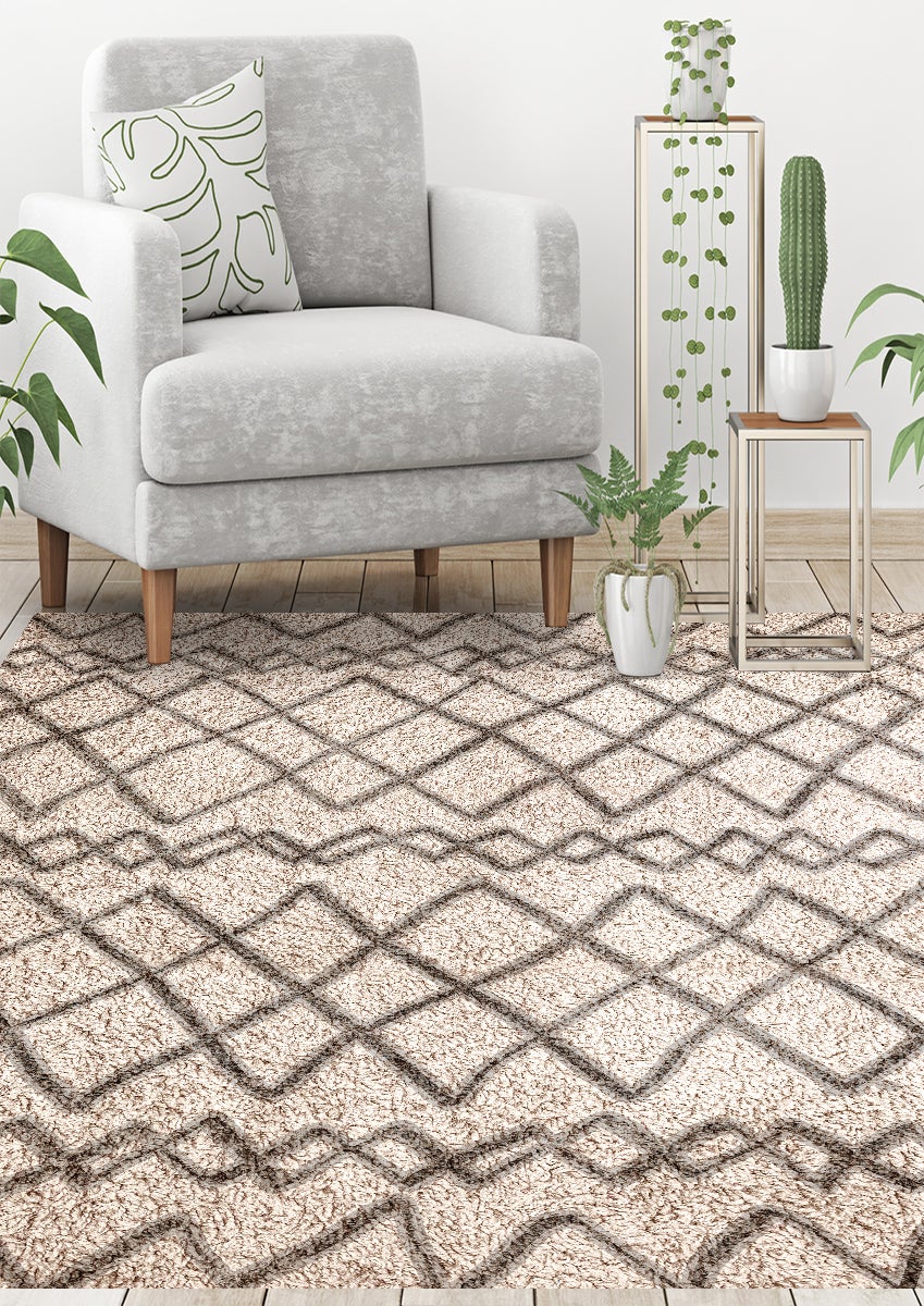 Tapis antidérapant en vinyle, Nasila 160x230 cm - PVC imprimé, lavable, ignifuge, pour le salon et la cuisine - 3