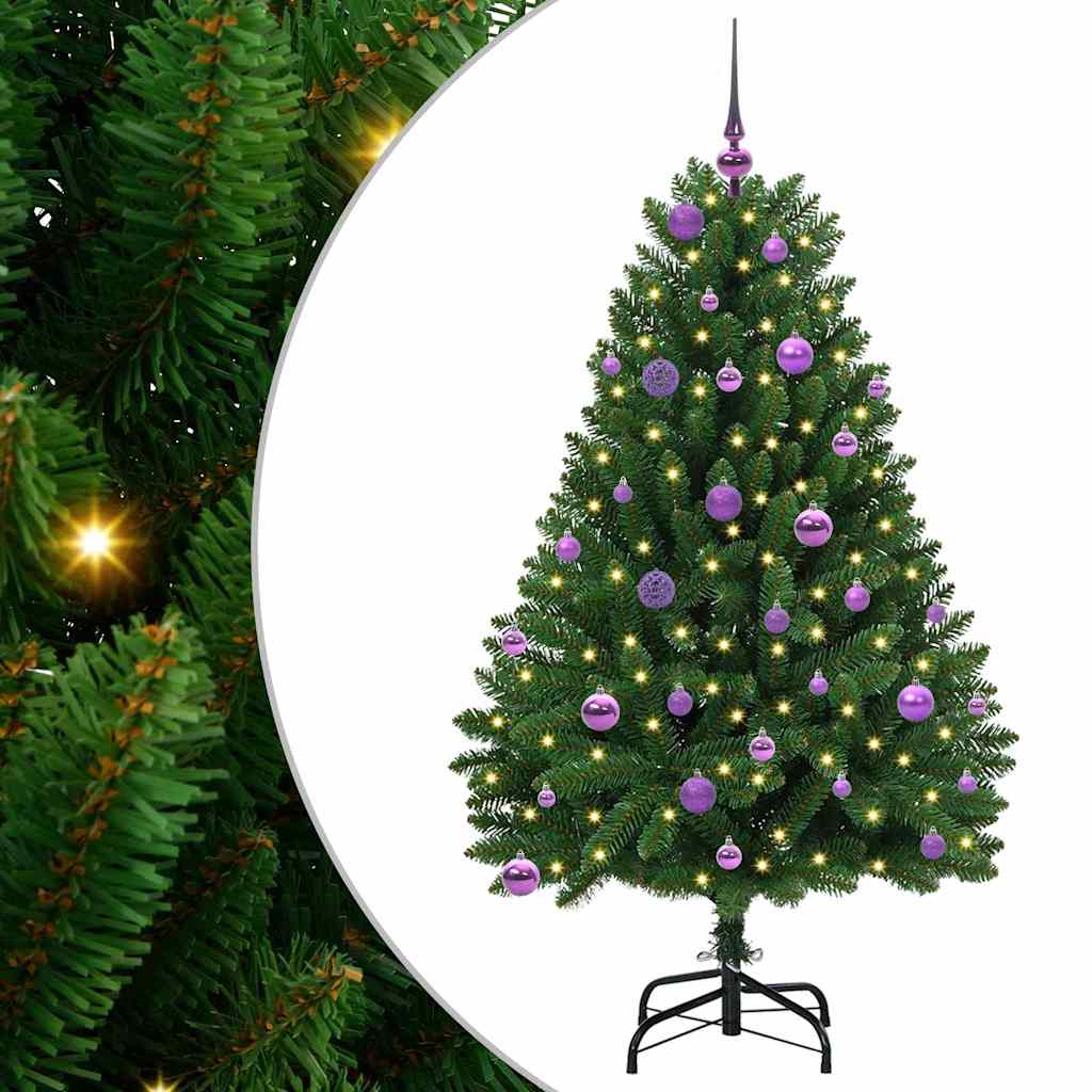 Sztuczna choinka Ze LED Lights Zielony 150 cm PVC i Metal