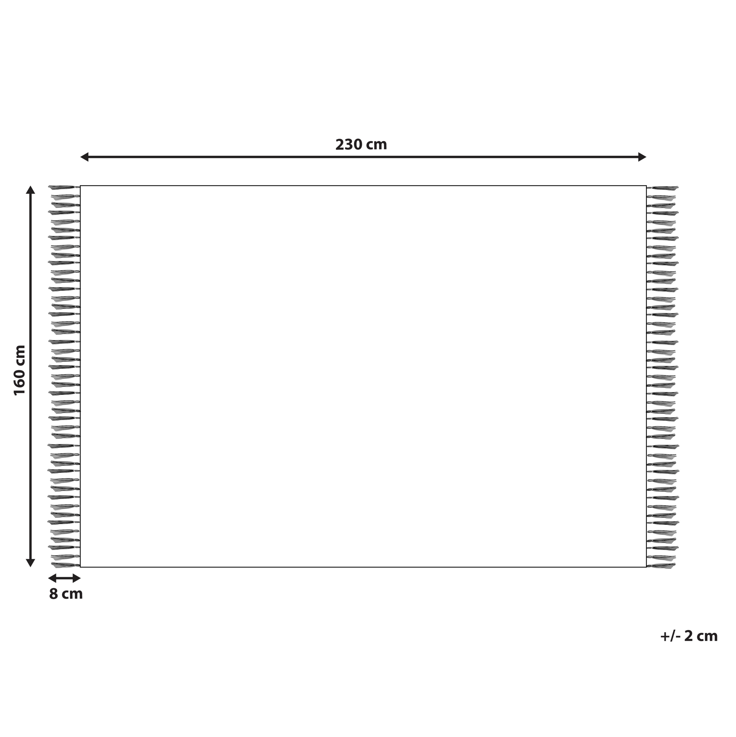 Tappeto cotone nero e bianco sporco 160 x 230 cm KHENIFRA - 3