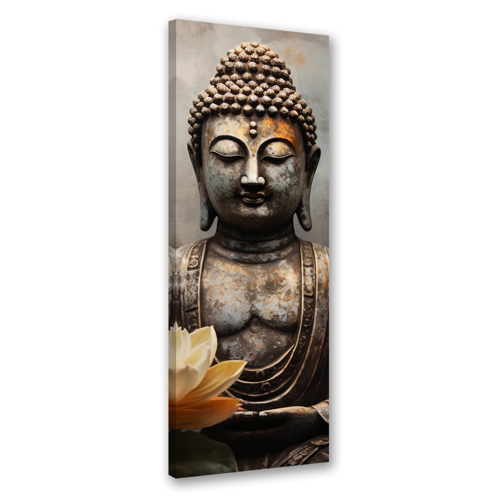 Obraz na płótnie, Medytujący Budda abstrakcja 40x120