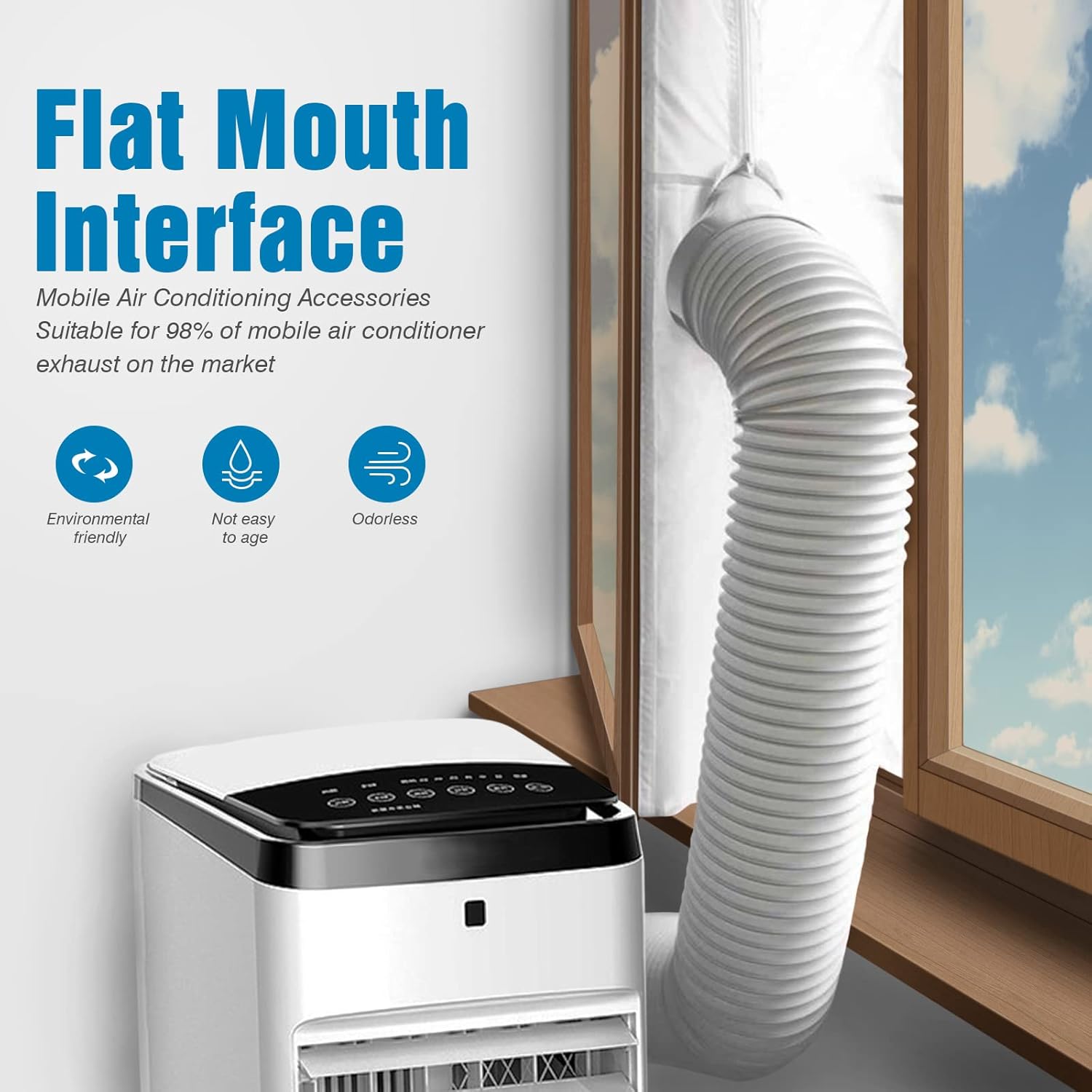Interface de tuyau d'évacuation de climatiseur,adaptateur de tuyau d'évacuation de climatiseur portableadaptateur de tuyau de fenêtre pour climatiseur - 4