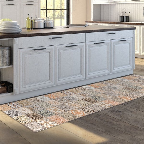 Tapis De Cuisine Antidérapant Lavable En Vinyle Chic 50 Cm Largeur - 120 Cm - Var. 1