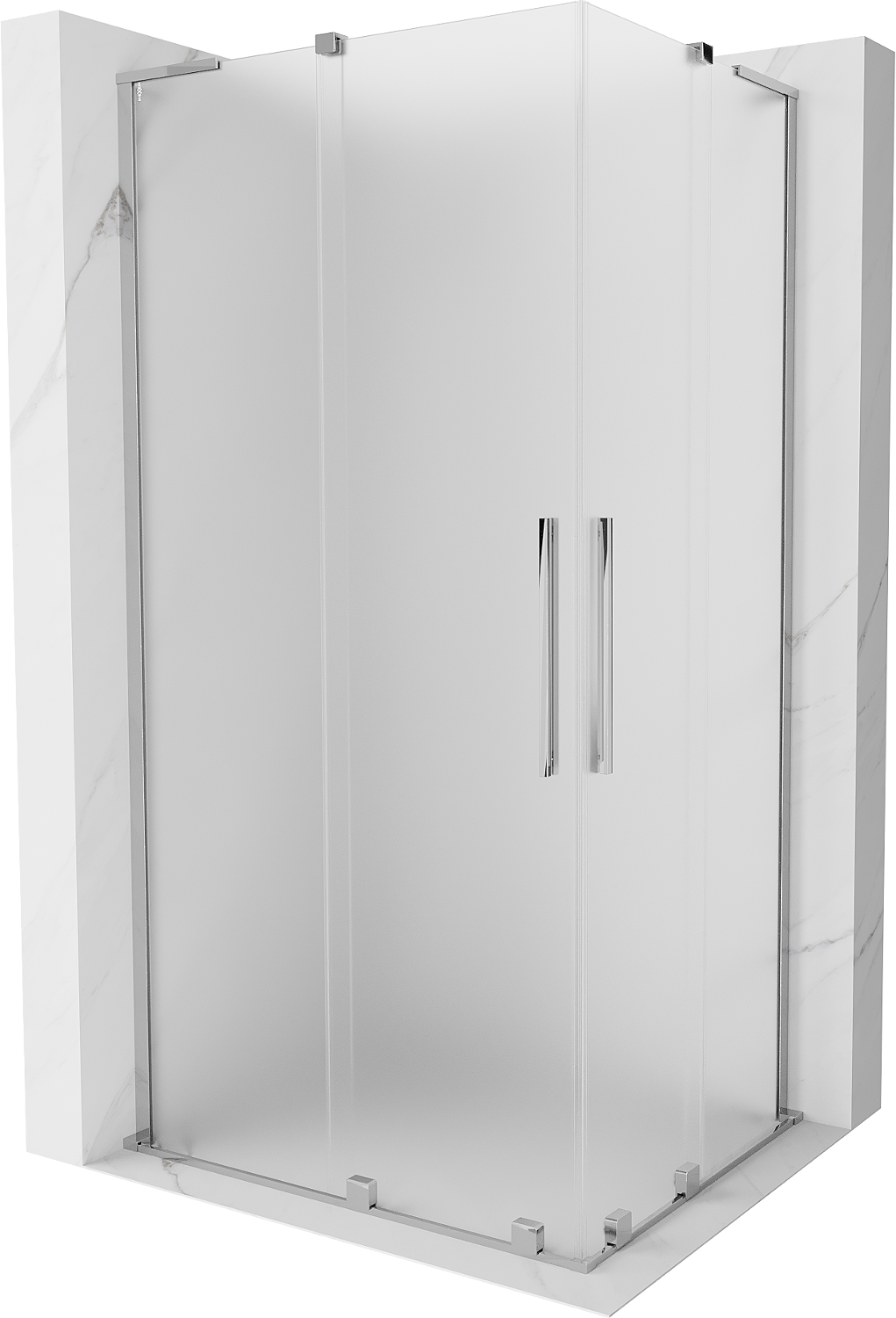 Mexen Velar L Duo kabina prysznicowa rozsuwana 90 x 80 cm, szron, chrom - 871-090-080-02-33-01