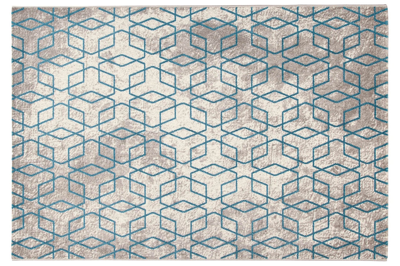 Dywan geometryczny Soho 1, szary, dł. 230 x szer. 160 cm